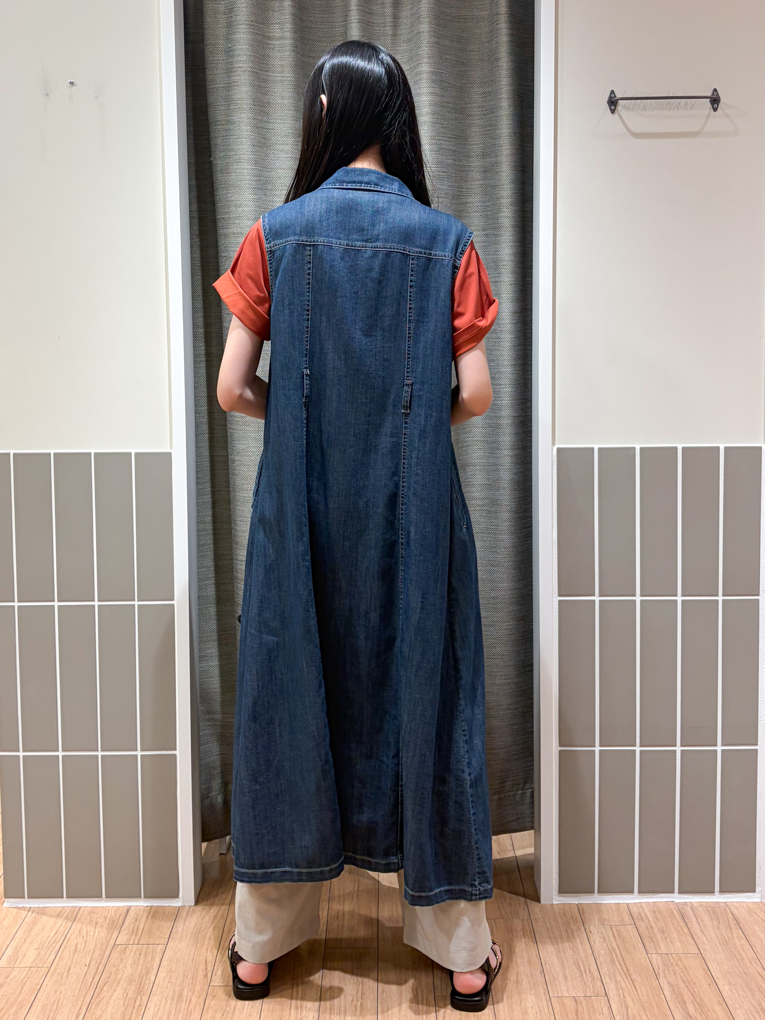 Kotoさんの「grove｜大人気！デニムフレアワンピース」を使ったコーディネート
