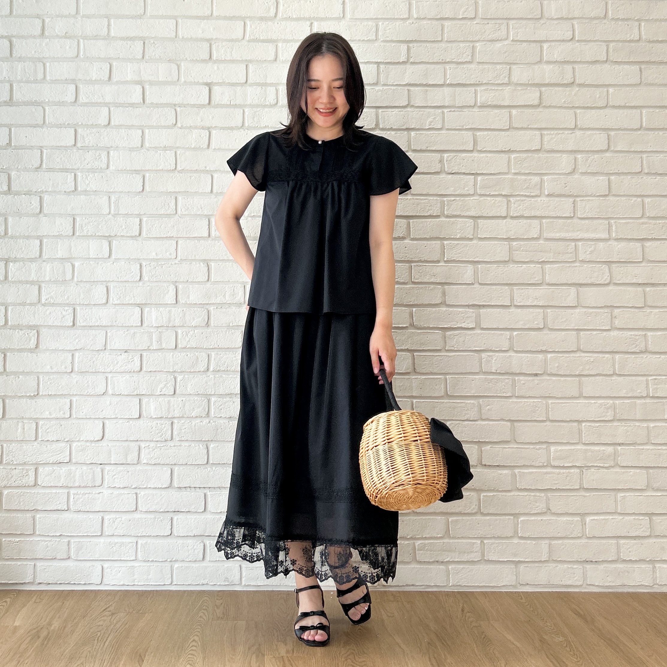 shinoさんの「Couture brooch｜レースハギブラウス」を使ったコーディネート
