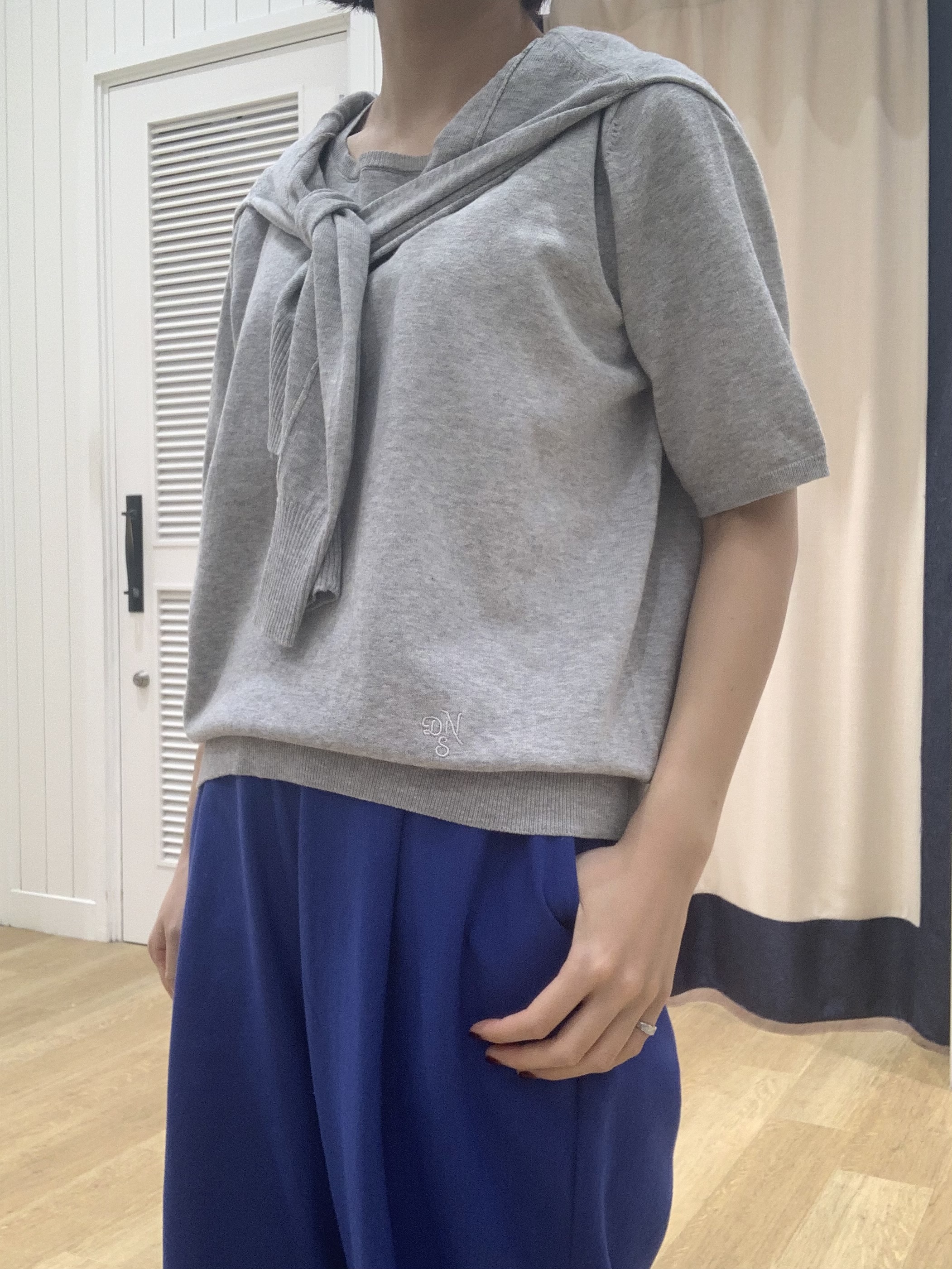 IMARIさんの「Dessin｜【9色展開/接触冷感/UVカット】ドライタッチサマーニットT」を使ったコーディネート