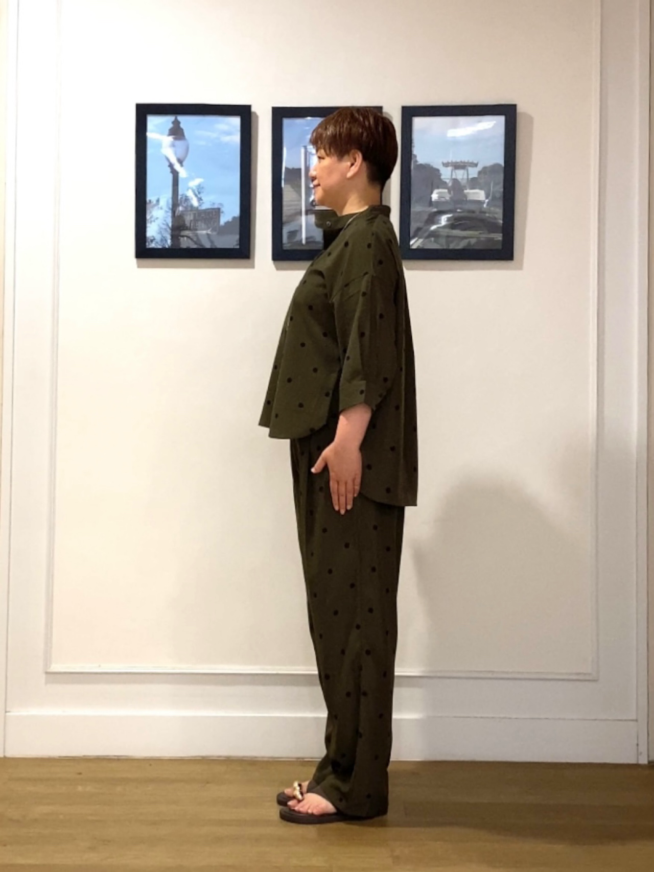 Hiroさんの「Dessin｜【セットアップ可】ドットプリント ハーフスリーブシャツ」を使ったコーディネート