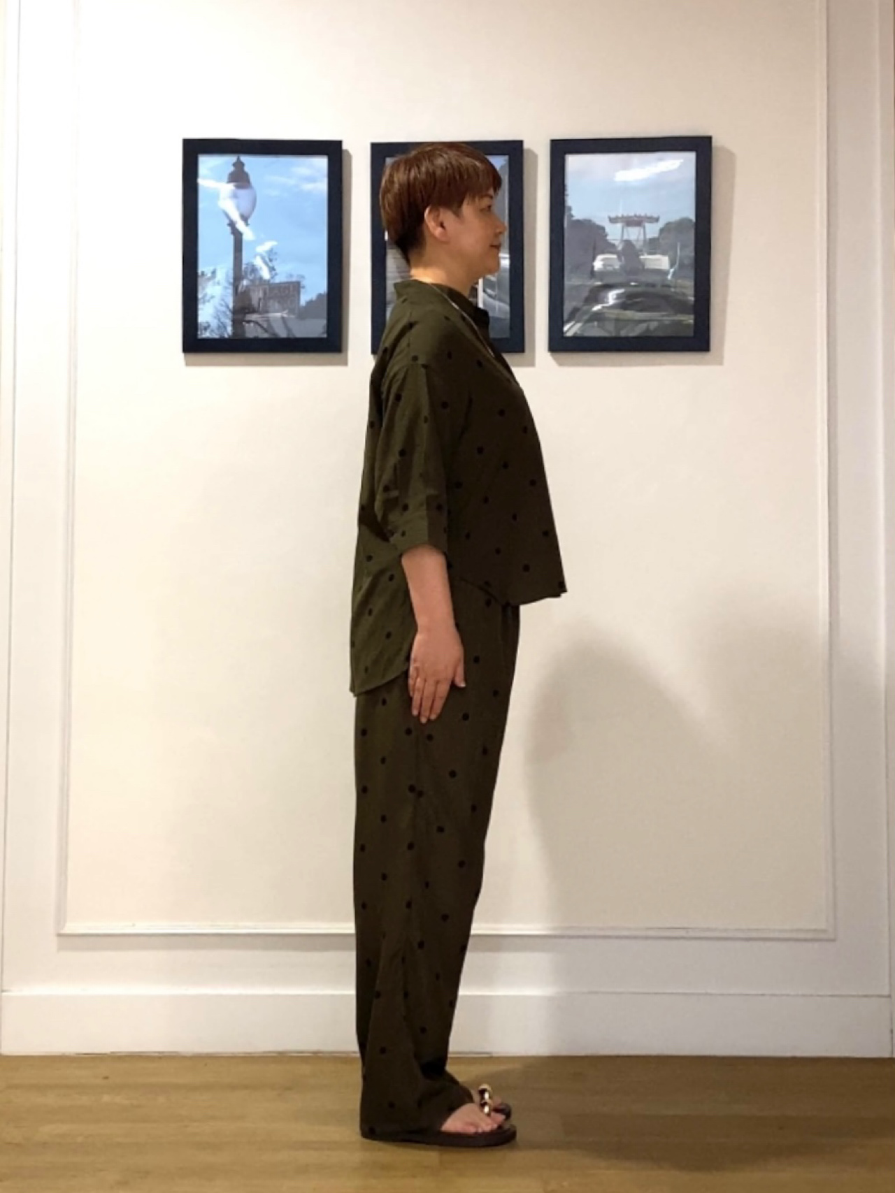 Hiroさんの「Dessin｜【セットアップ可】ドットプリント ハーフスリーブシャツ」を使ったコーディネート