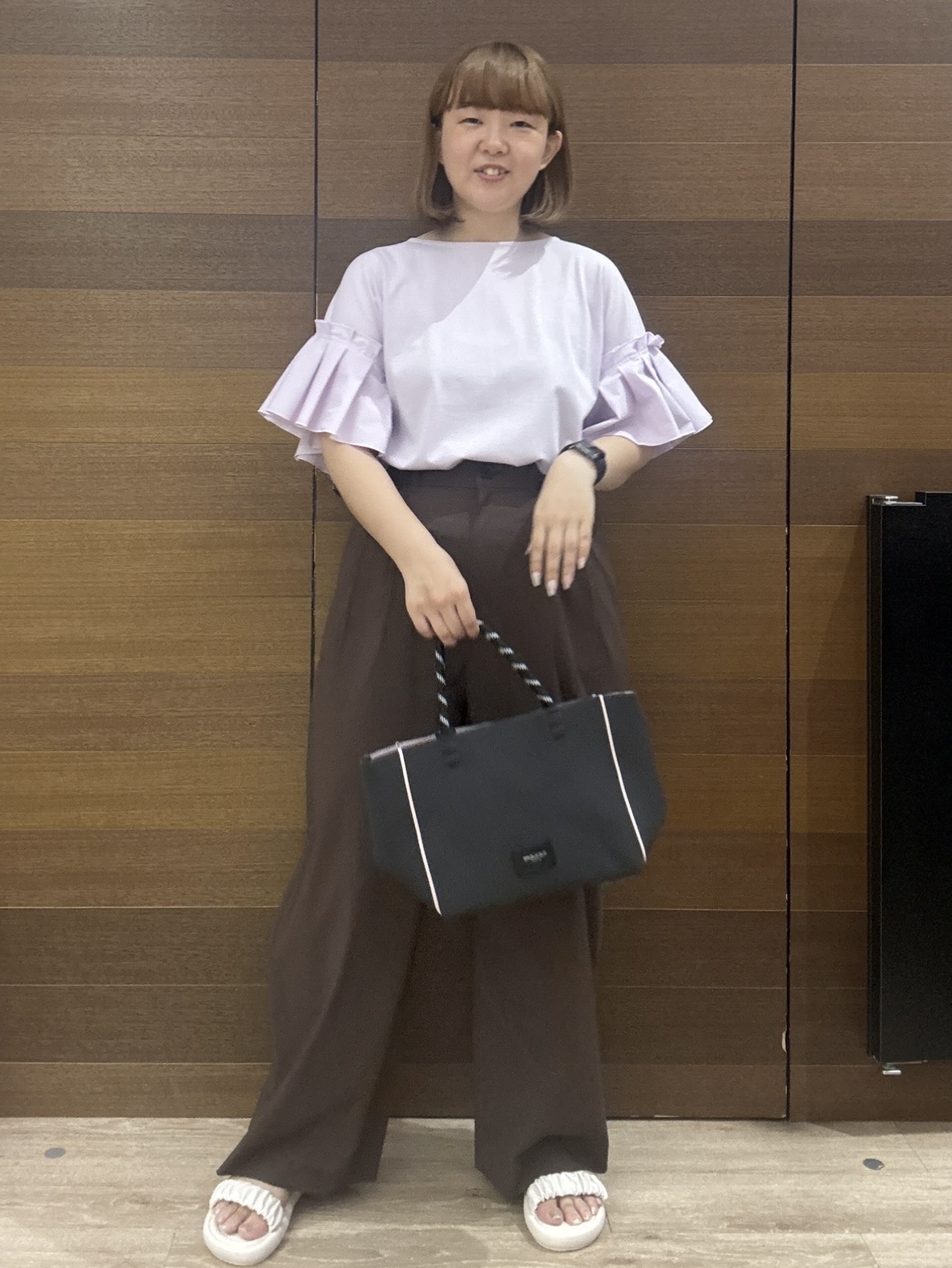 yumeさんの「OPAQUE.CLIP｜【接触冷感】タックスリーブカットソー《洗濯機OK》」を使ったコーディネート