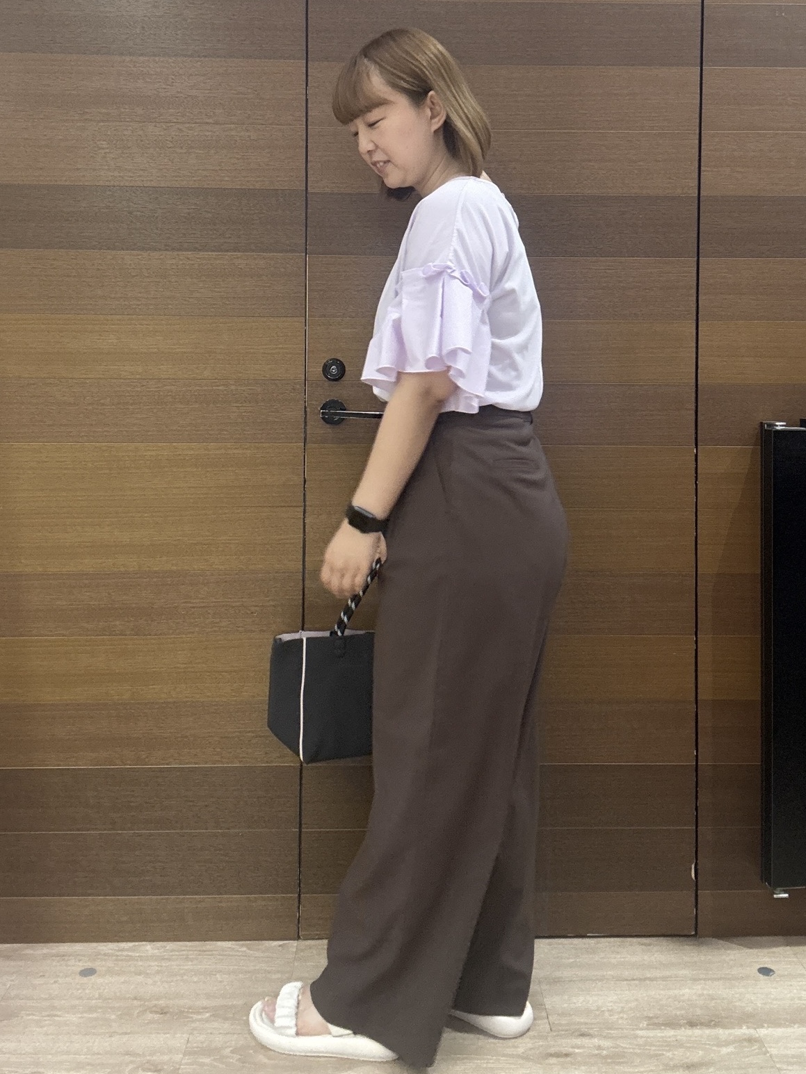 yumeさんの「OPAQUE.CLIP｜【接触冷感】タックスリーブカットソー《洗濯機OK》」を使ったコーディネート