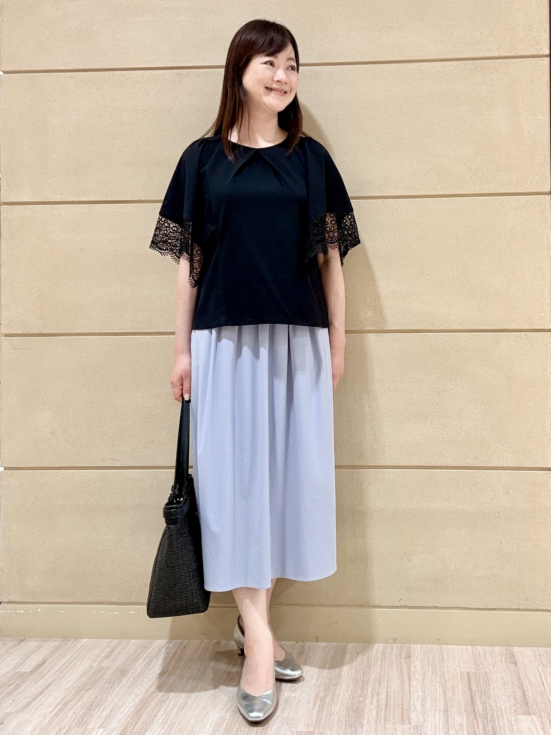 Marさんの「Reflect｜【UVカット／接触冷感】レーススリーブジャージカットソー」を使ったコーディネート
