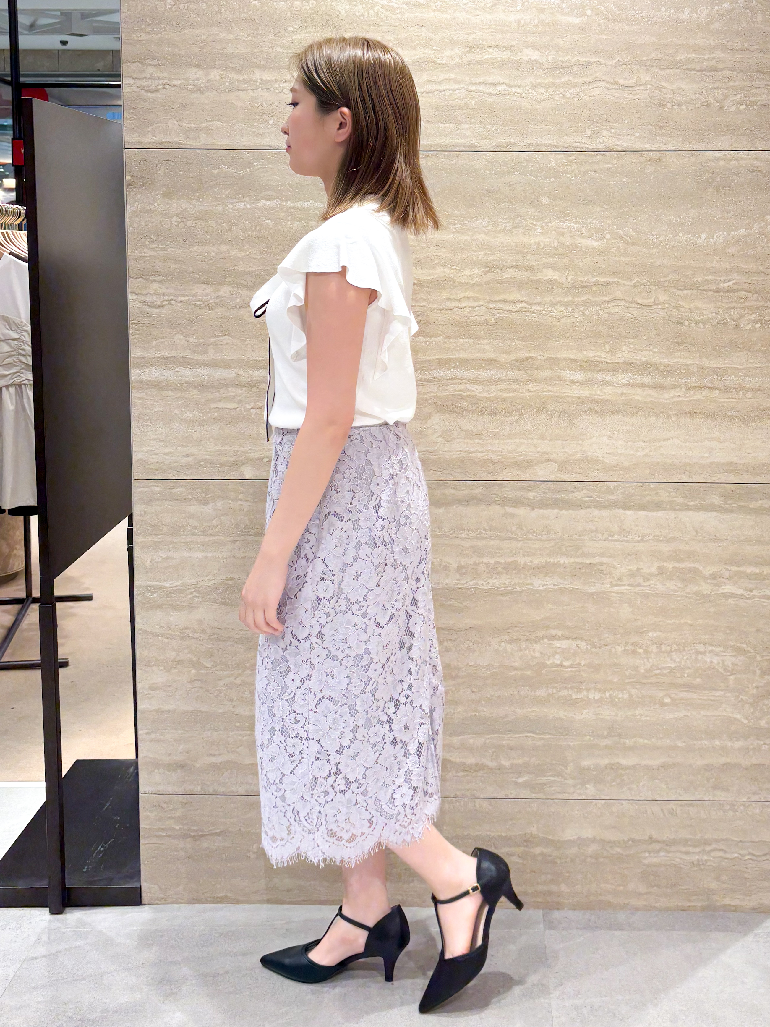 ふうかさんの「index｜【UVケア／接触冷感】バイカラーボウタイフリルトップス《洗濯機OK》」を使ったコーディネート