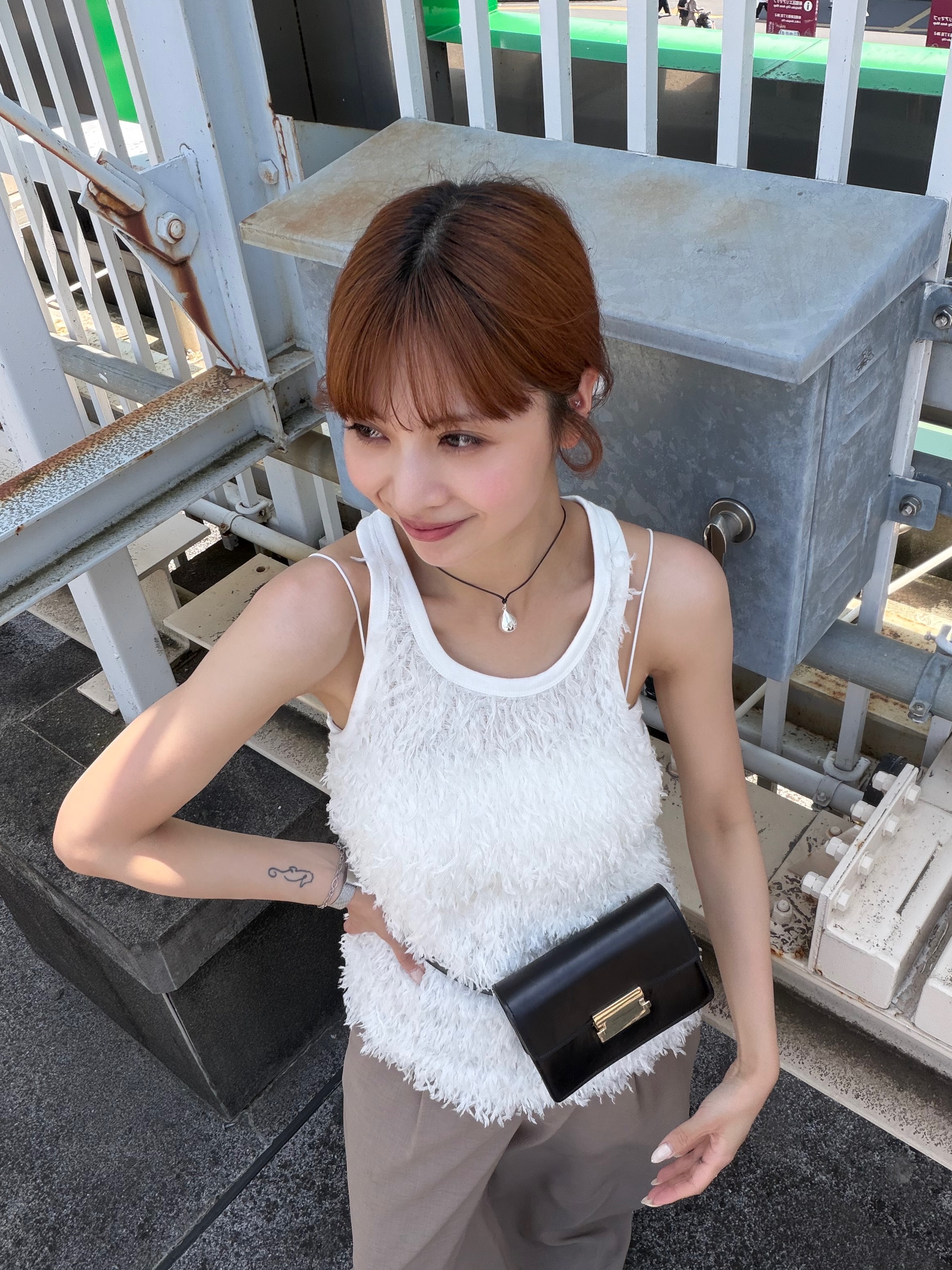 kanamiさんの「CODE A｜IRONING｜feather tulle tank」を使ったコーディネート