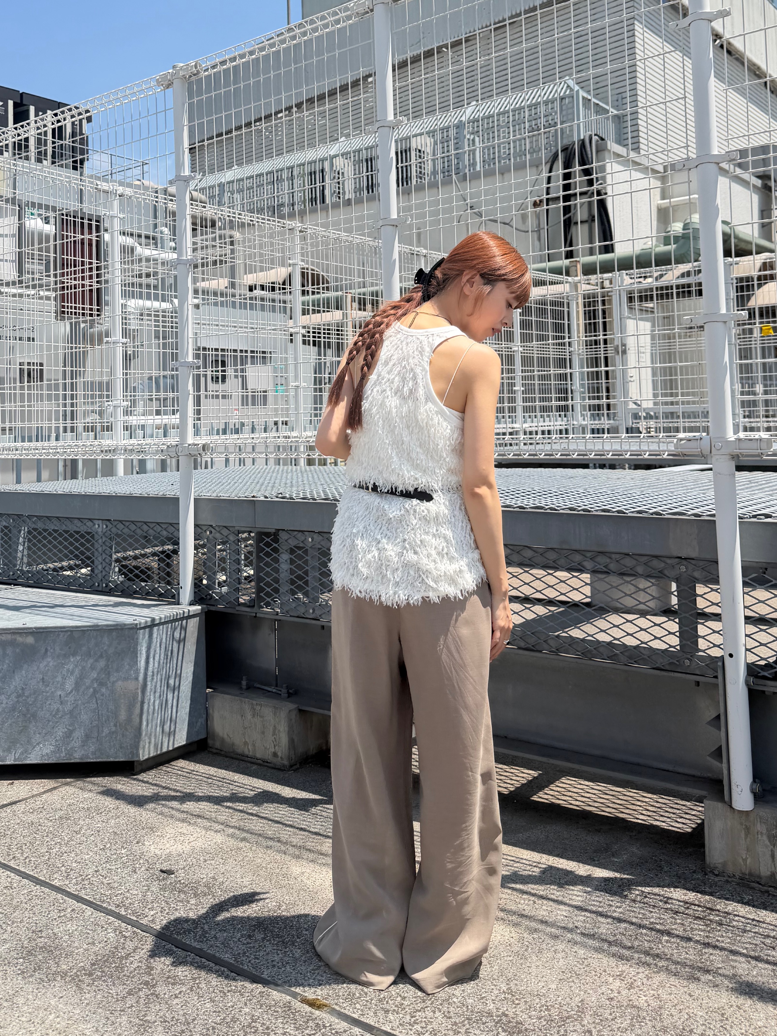 kanamiさんの「CODE A｜IRONING｜feather tulle tank」を使ったコーディネート