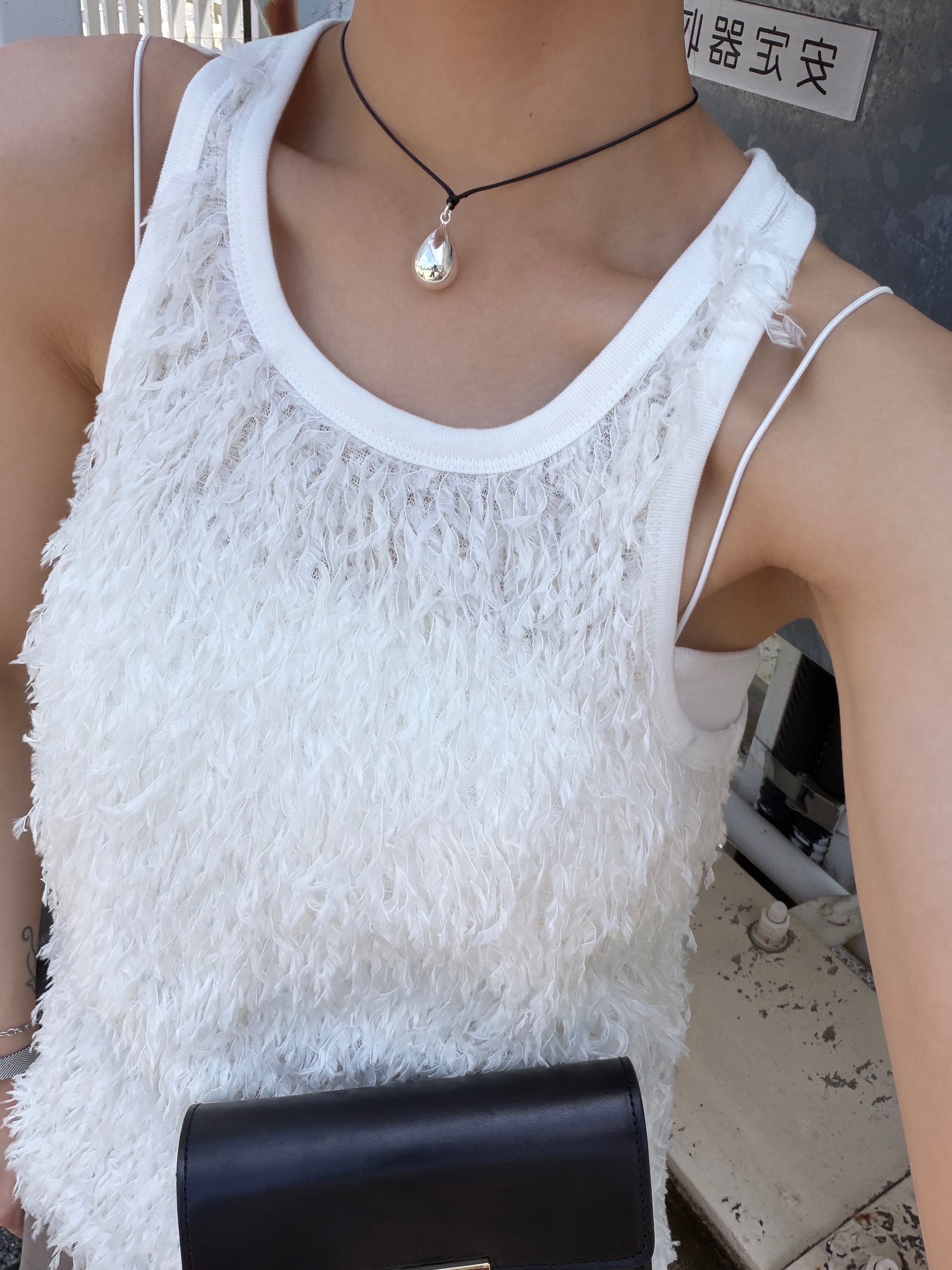 kanamiさんの「CODE A｜IRONING｜feather tulle tank」を使ったコーディネート