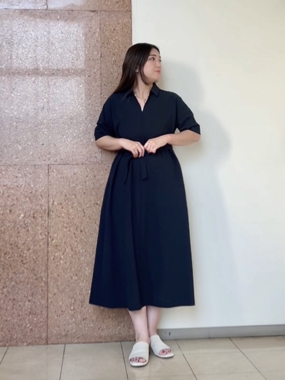 なかじさんの「UNTITLED｜【UVカット/接触冷感/通気性】エアリークールワンピース」を使ったコーディネート