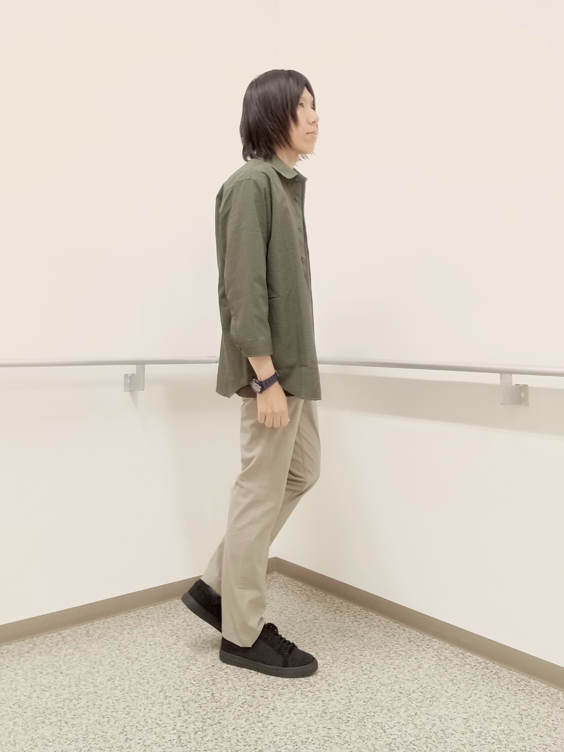 moritaさんの「TAKEO KIKUCHI｜【日本製】JFP DotAir（R）サッカー7分袖シャツ」を使ったコーディネート