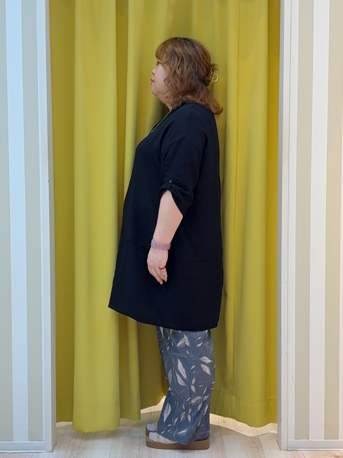 kotoさんさんの「SHOO･LA･RUE｜【ひんやり/S-LL/洗濯機可】体型カバーにも ゆるっとリラックスチュニック」を使ったコーディネート