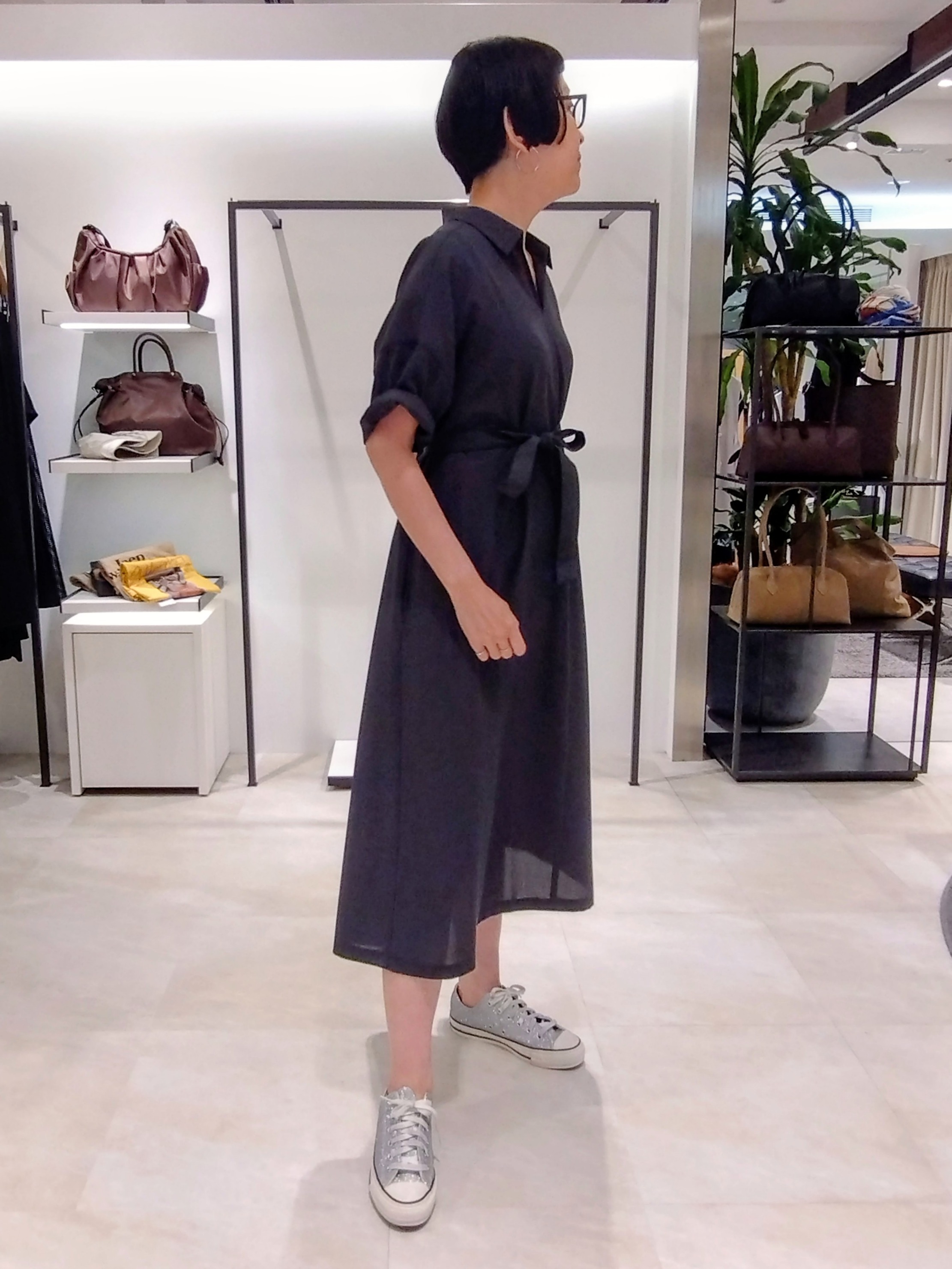まちこさんの「UNTITLED｜【UVカット/接触冷感/通気性】エアリークールワンピース」を使ったコーディネート