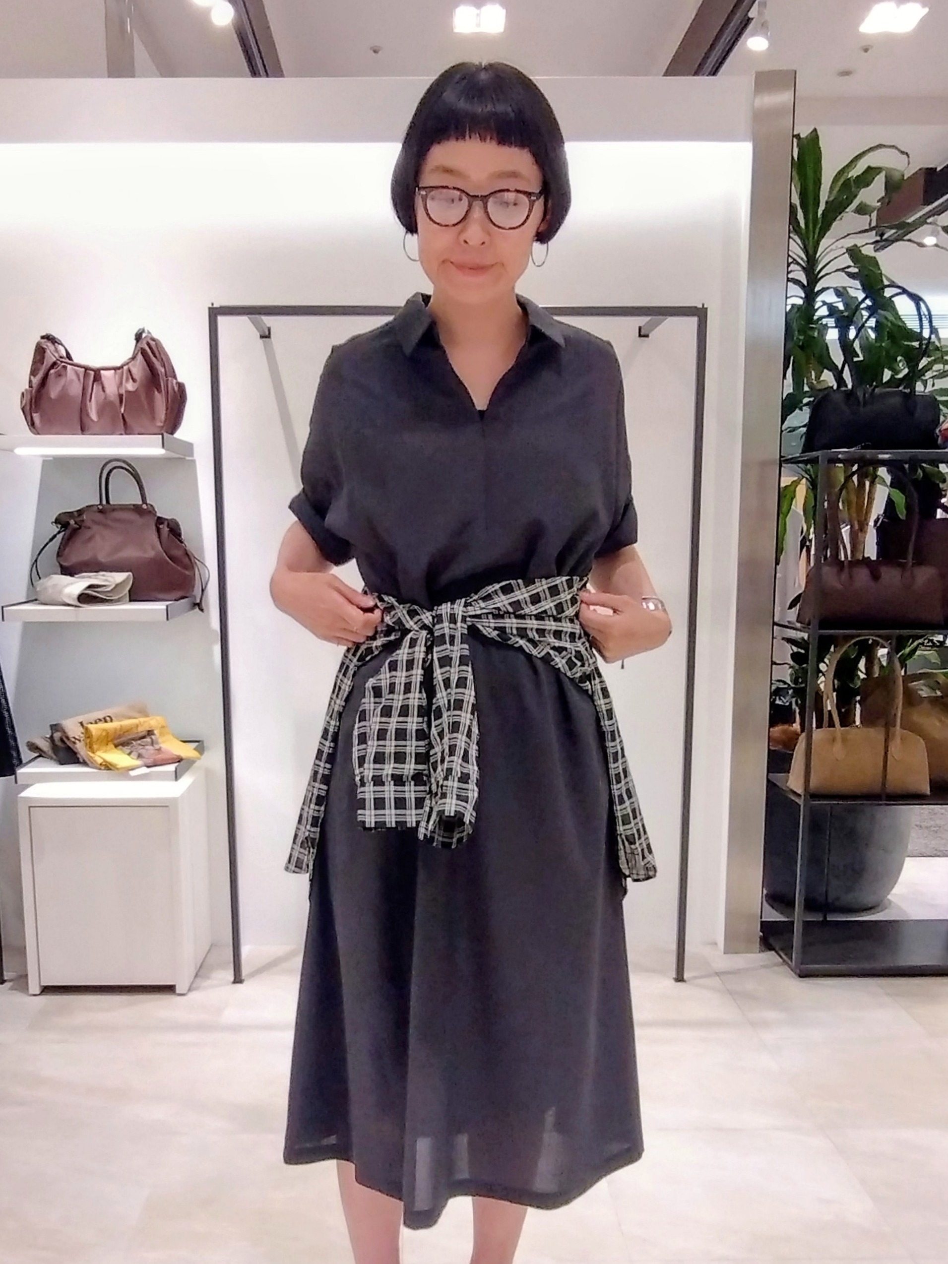 まちこさんの「UNTITLED｜【UVカット/接触冷感/通気性】エアリークールワンピース」を使ったコーディネート