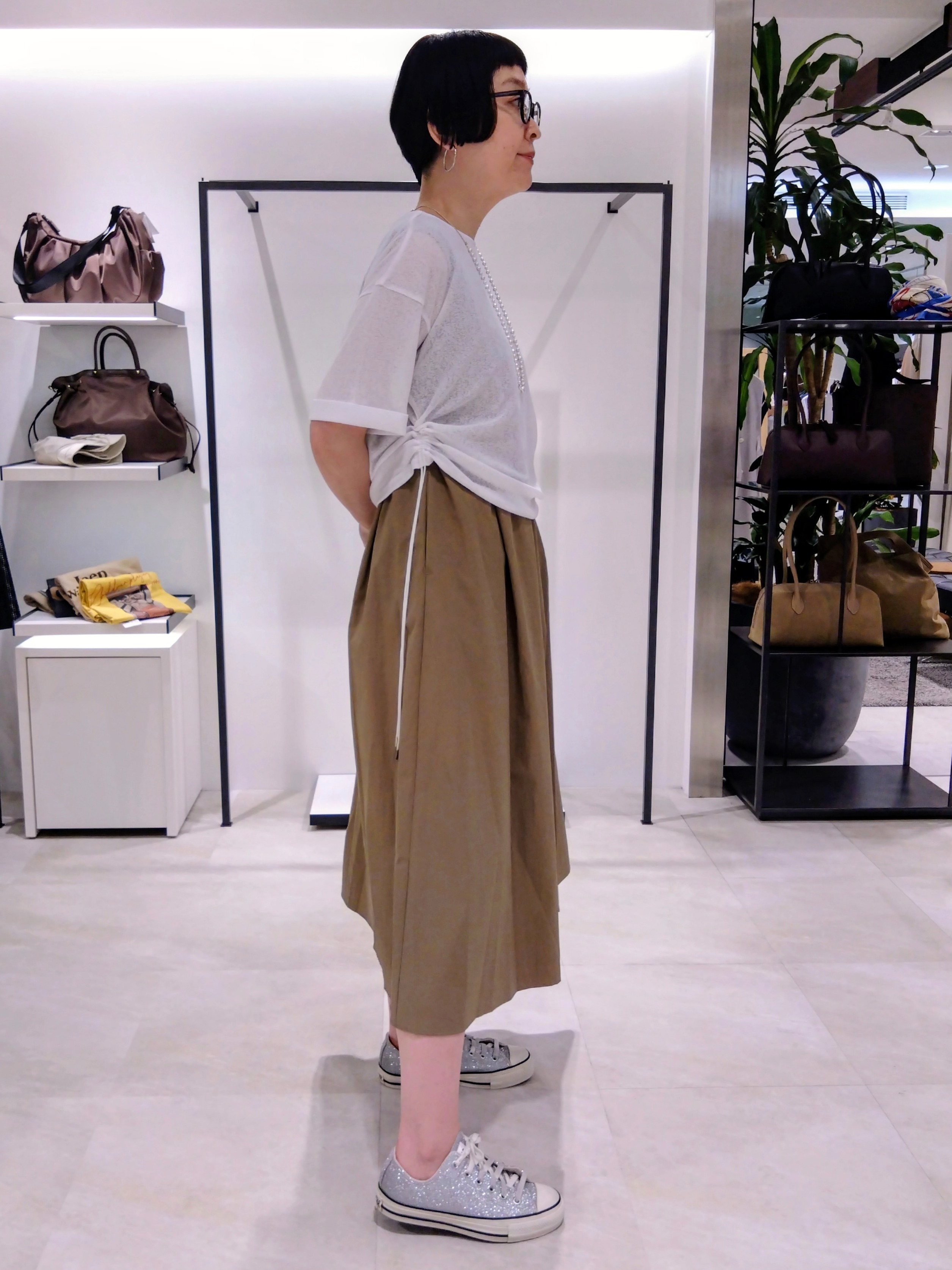 まちこさんの「UNTITLED｜【接触冷感/UVカット/吸水速乾】Aラインロングワンピース」を使ったコーディネート