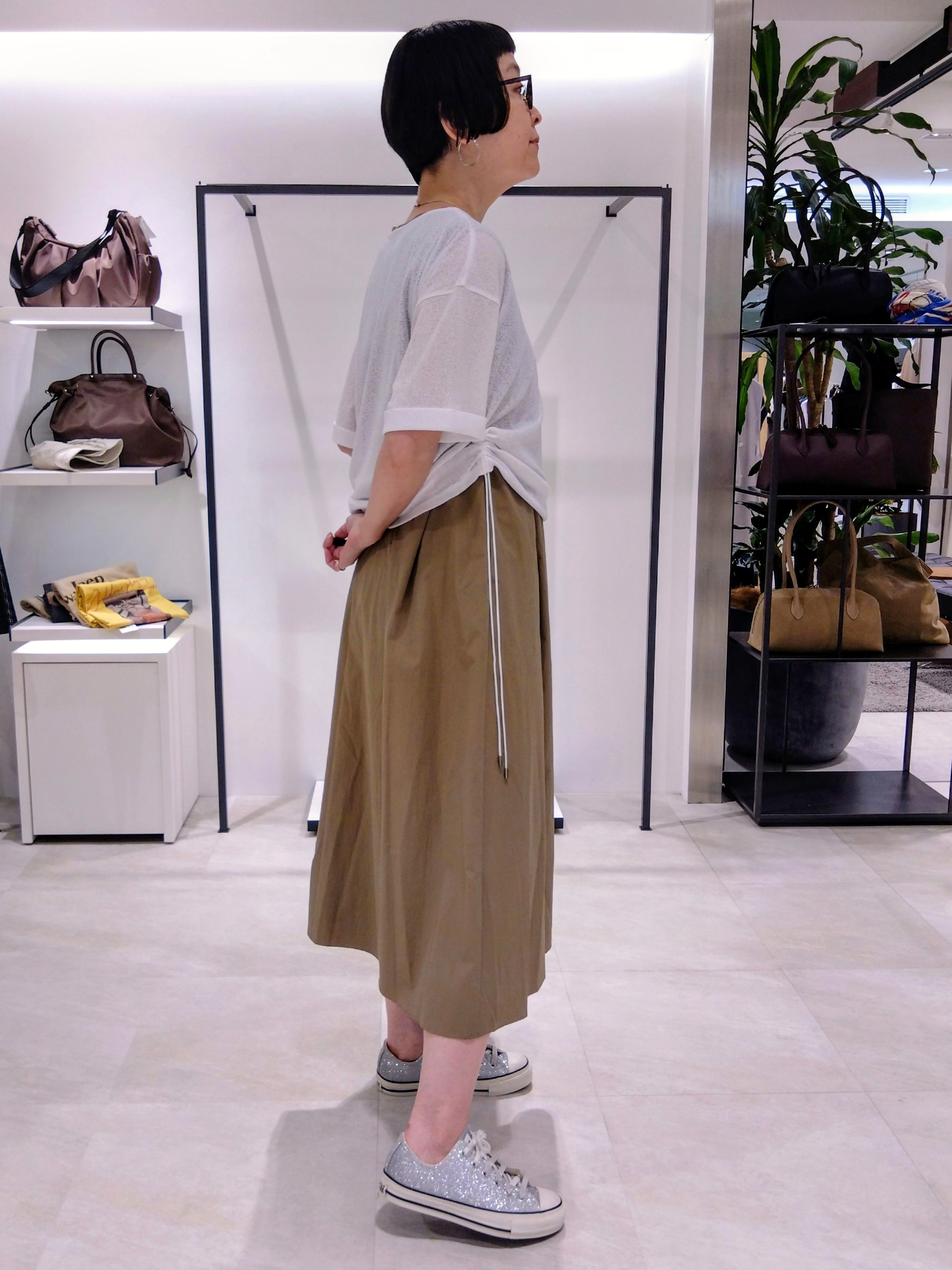 まちこさんの「UNTITLED｜【接触冷感/UVカット/吸水速乾】Aラインロングワンピース」を使ったコーディネート