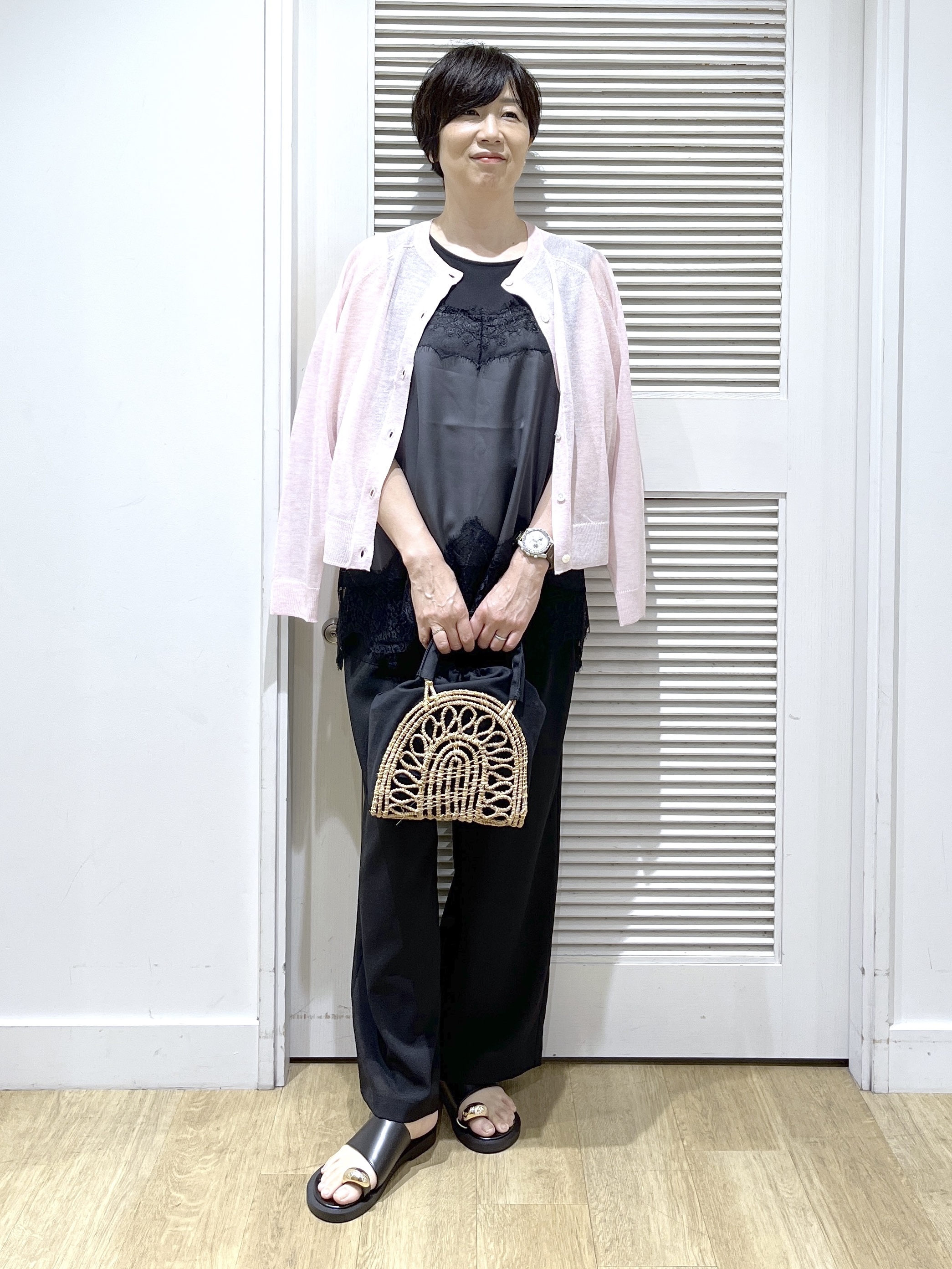 Miyazakiさんの「Dessin｜【洗える】ジョーゼットノースリーブ」を使ったコーディネート