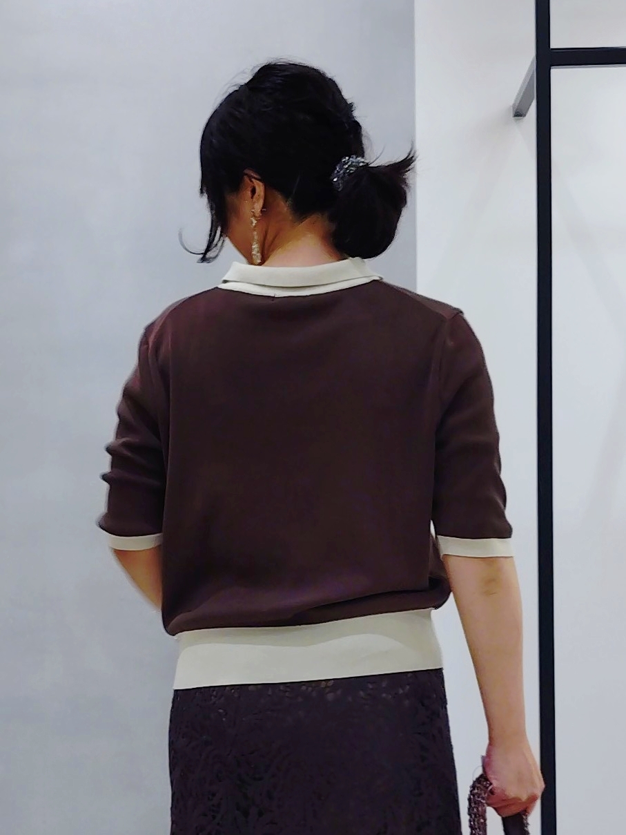 TOMOMIさんの「INDIVI｜【洗える／トレンド】リーフ柄レーススカート」を使ったコーディネート