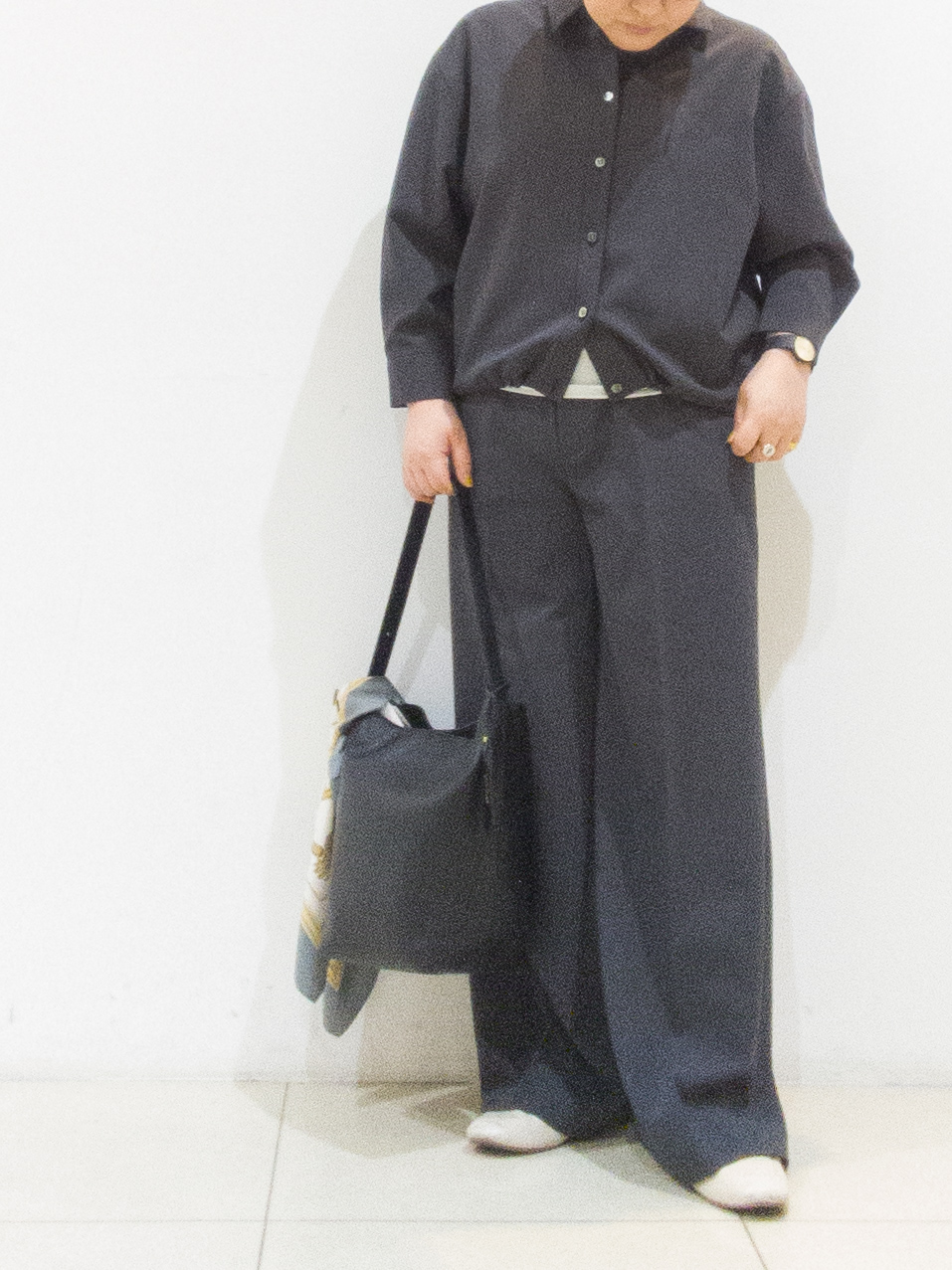 takedaさんの「UNTITLED｜【セットアップ可/UVカット/接触冷感】エアリークールドロストシャツ」を使ったコーディネート
