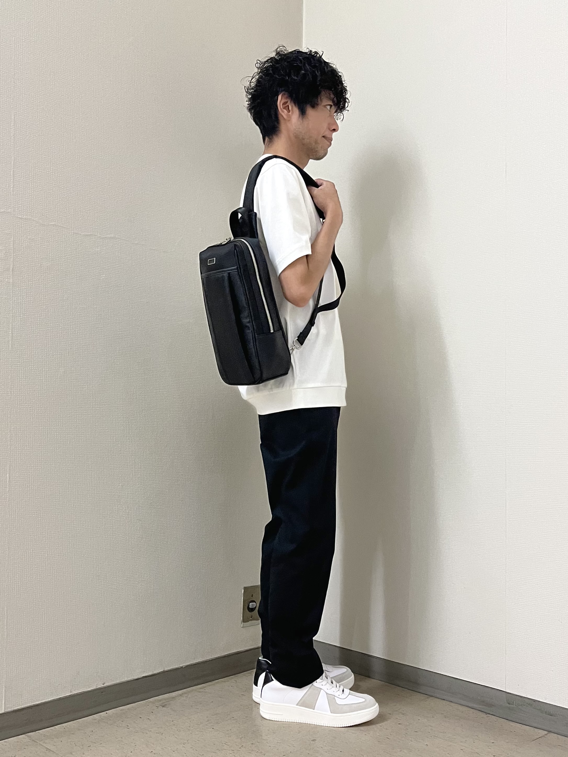 URAさんの「TAKEO KIKUCHI｜【接触冷感】アイスクリアコットン Tシャツ」を使ったコーディネート
