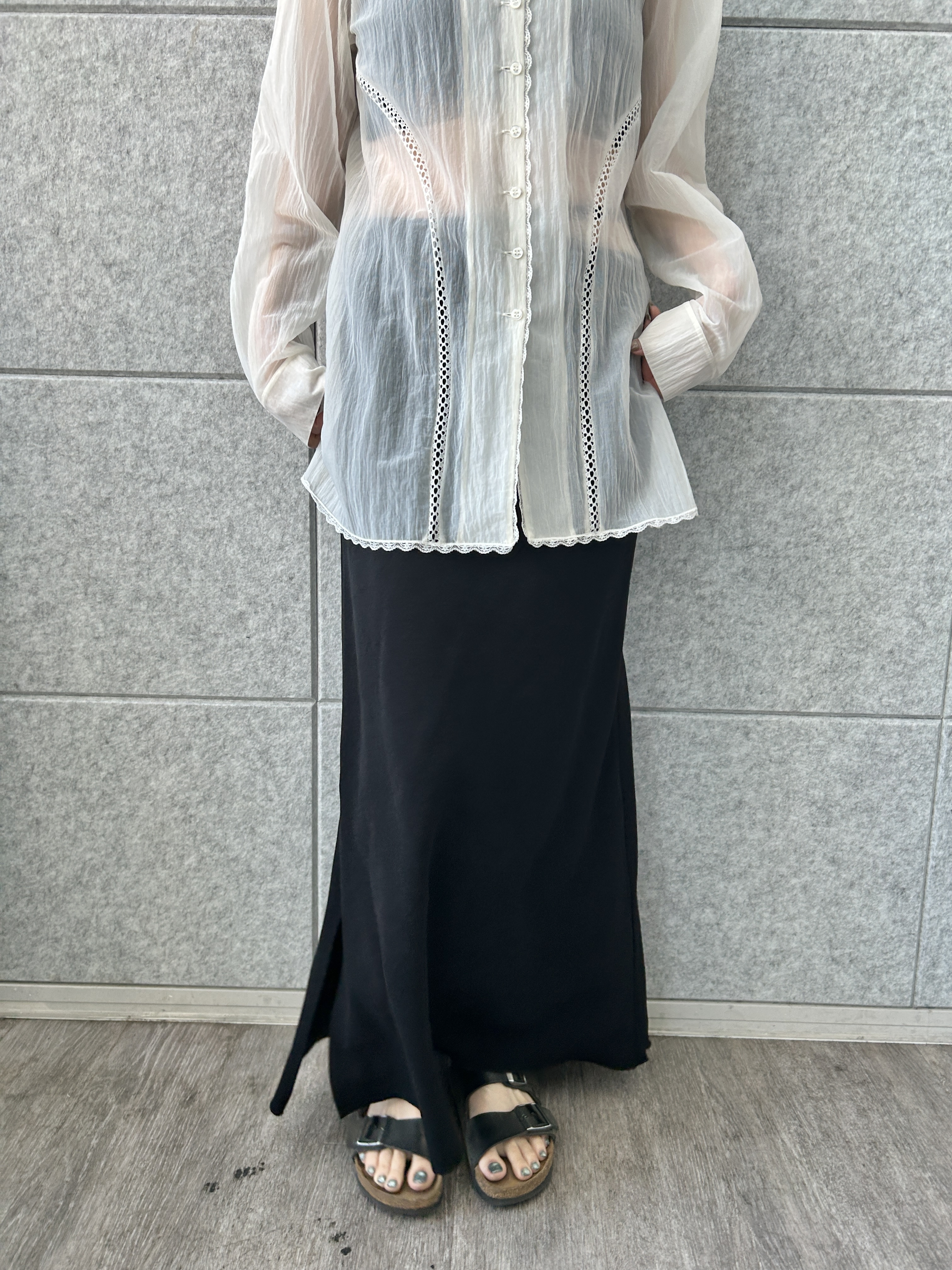 harunaさんの「CODE A｜【ReRe】easy－fit long skirt」を使ったコーディネート