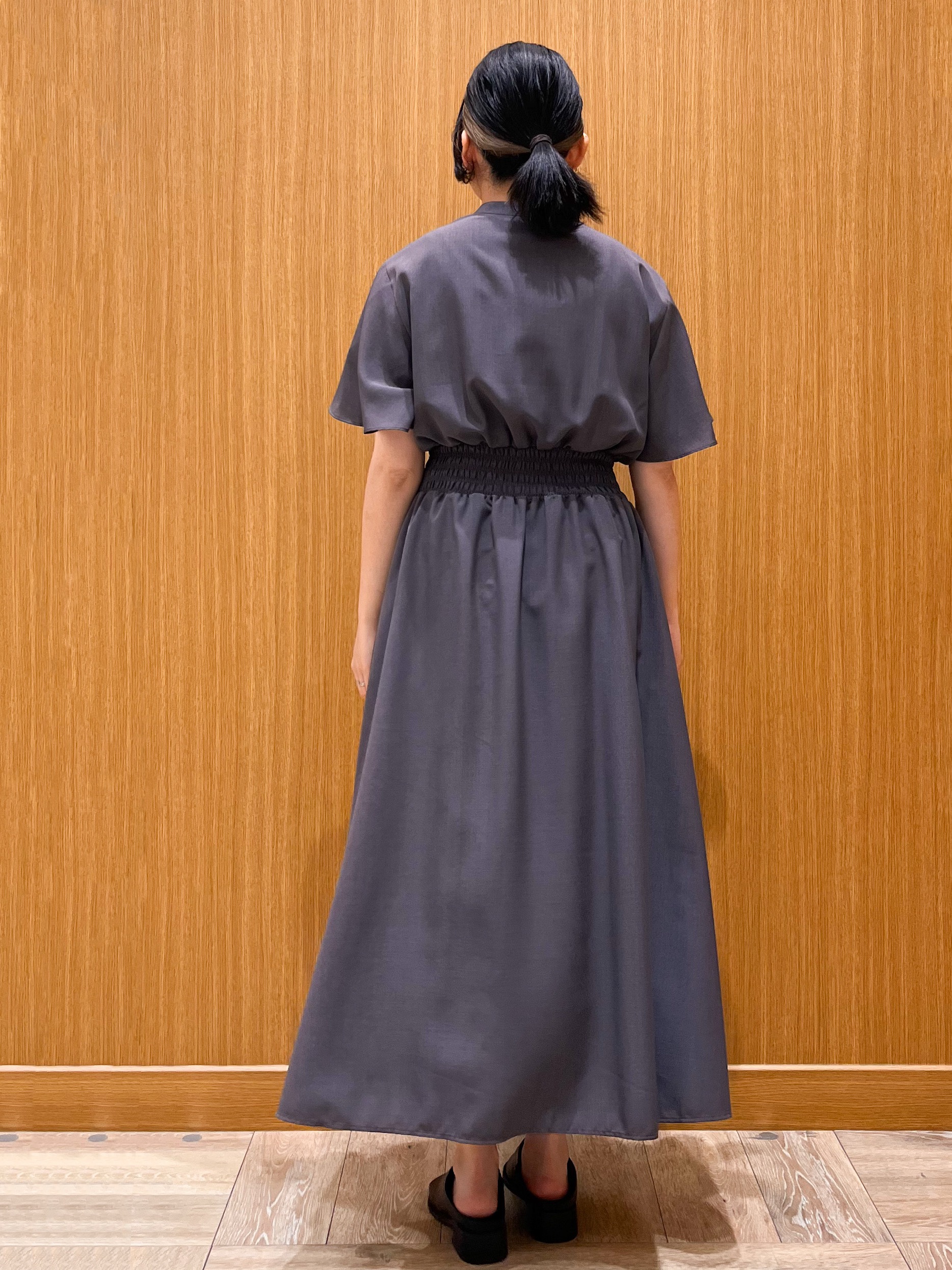 aさんの「OPAQUE.CLIP｜スキッパーシャツワンピース【洗濯機OK／イージーアイロン】」を使ったコーディネート