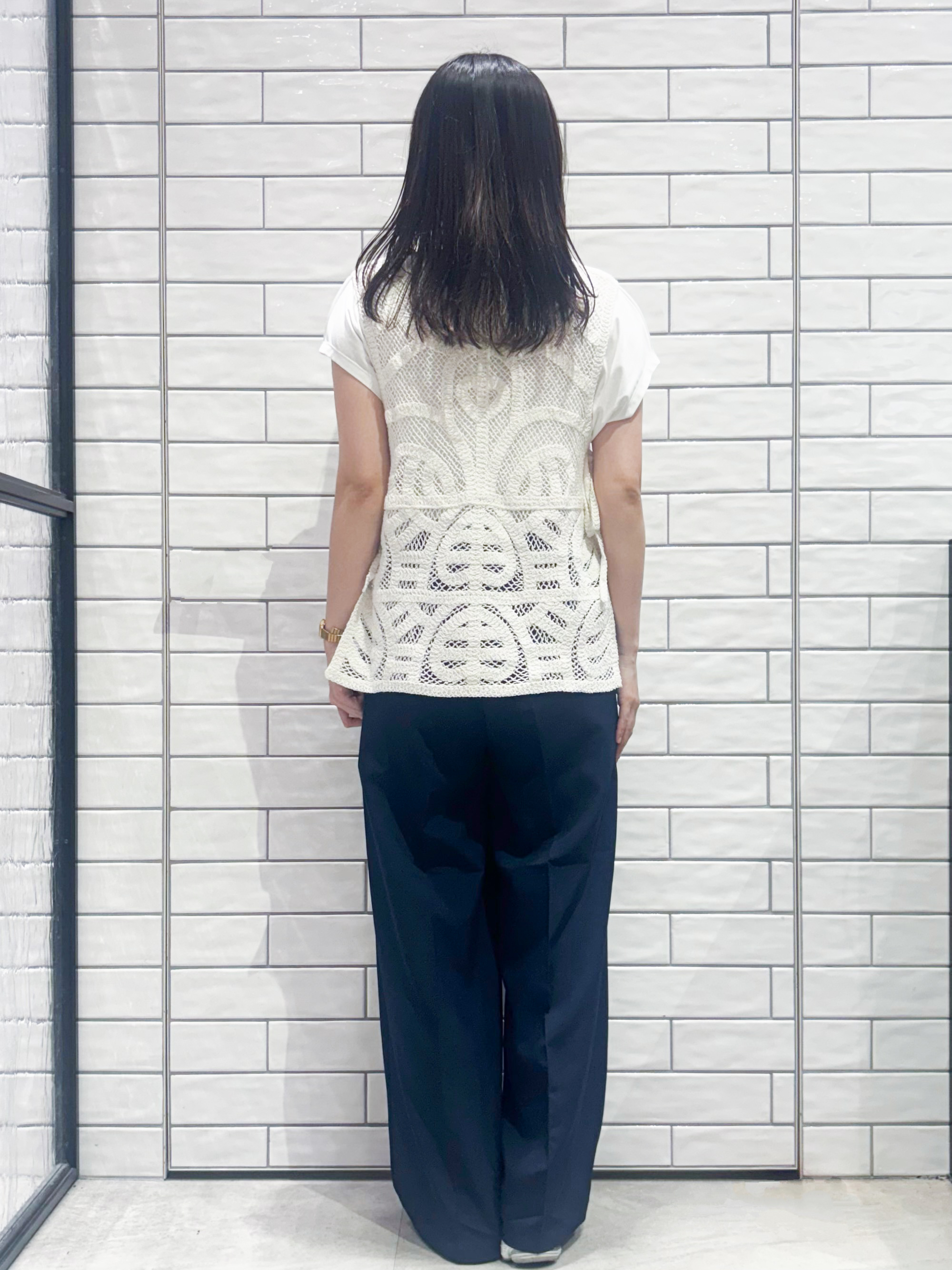 ranさんの「OPAQUE.CLIP｜フレンチスリーブカットソー【洗濯機OK】」を使ったコーディネート