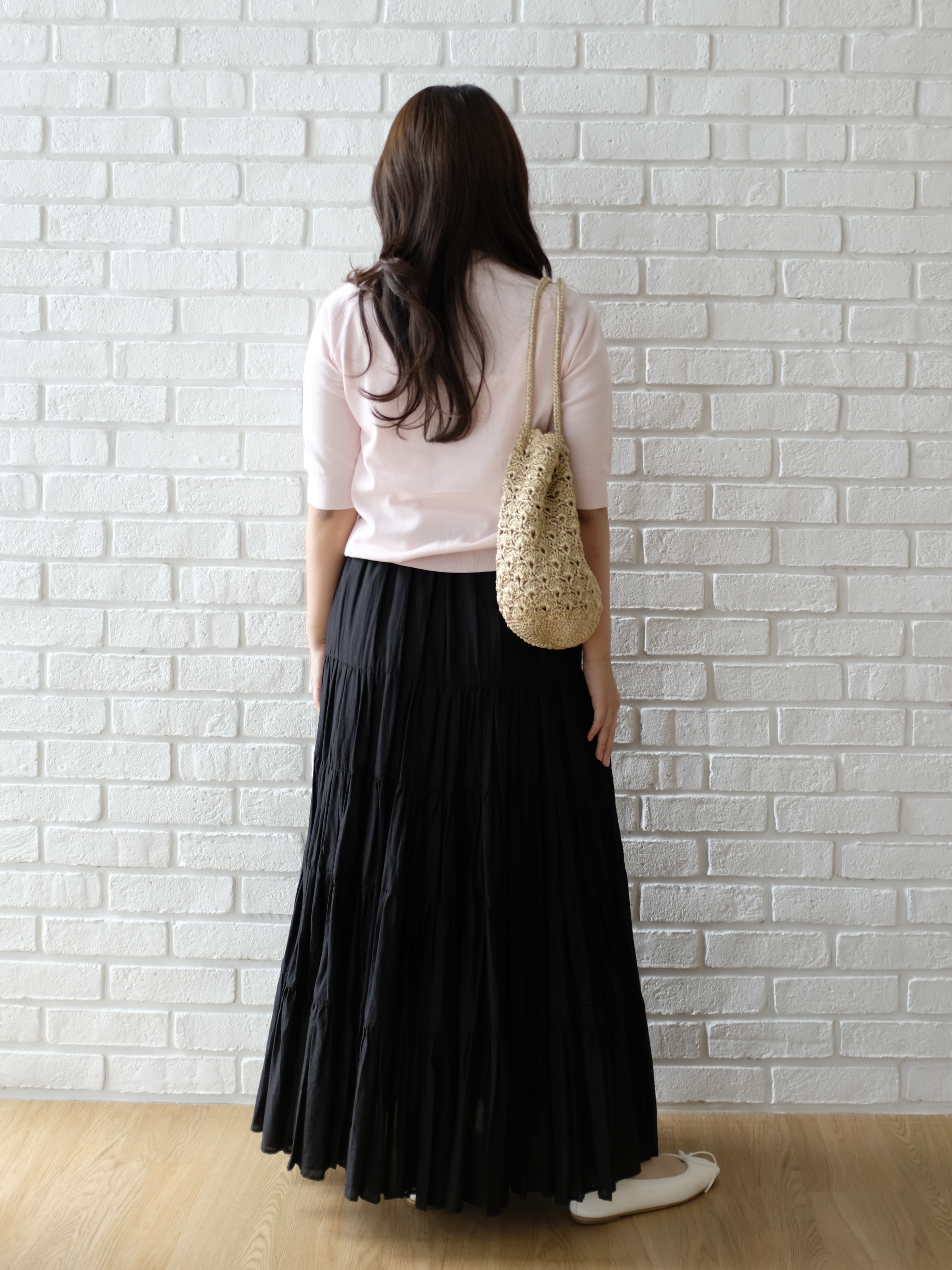 NAさんの「DRESSTERIOR｜【ウォッシャブル】コットンシルクハーフスリーブニット」を使ったコーディネート