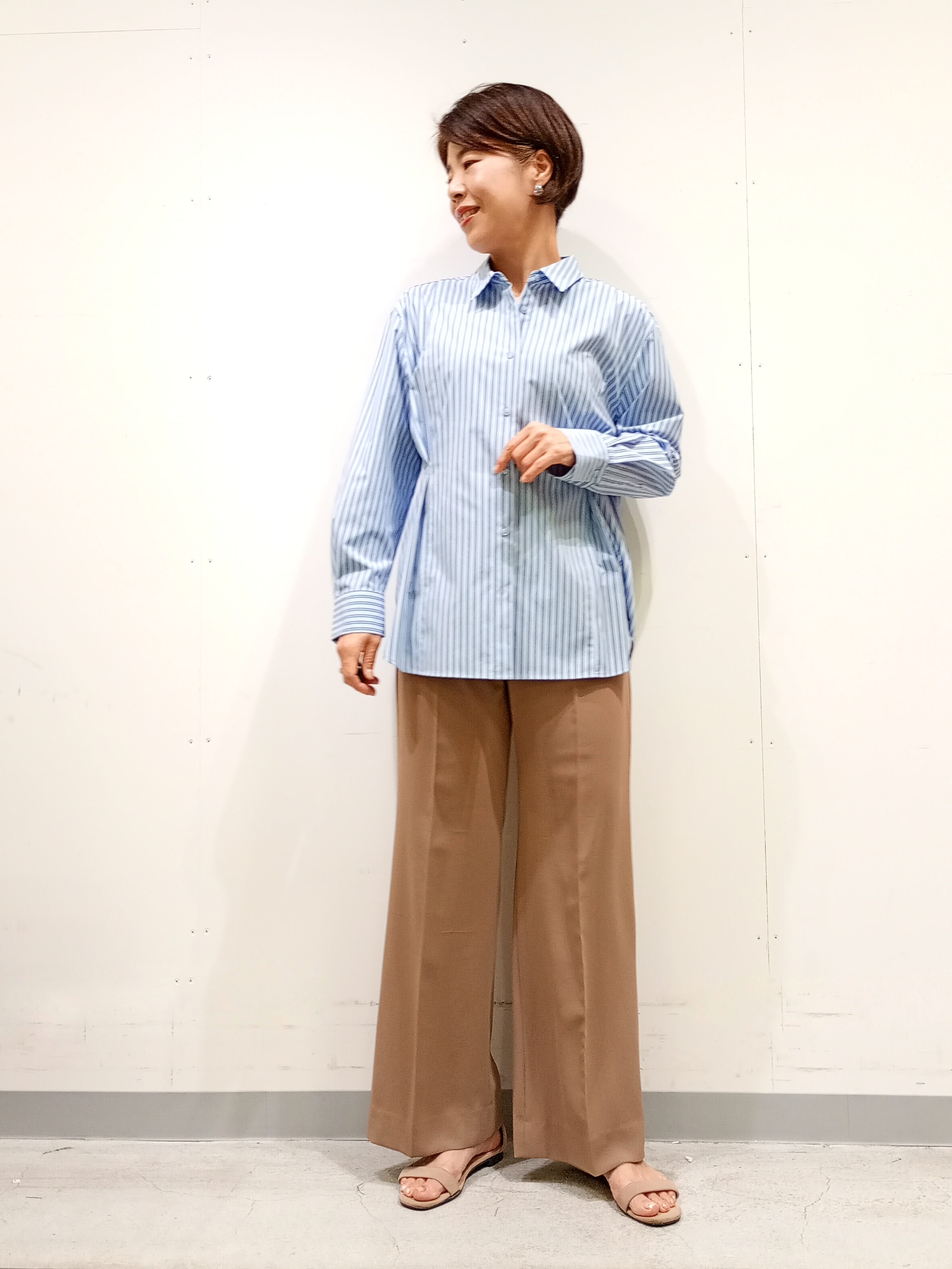 Kさんの「INDIVI｜【UV／接触冷感／高ストレッチ】フロントタックシャツ」を使ったコーディネート
