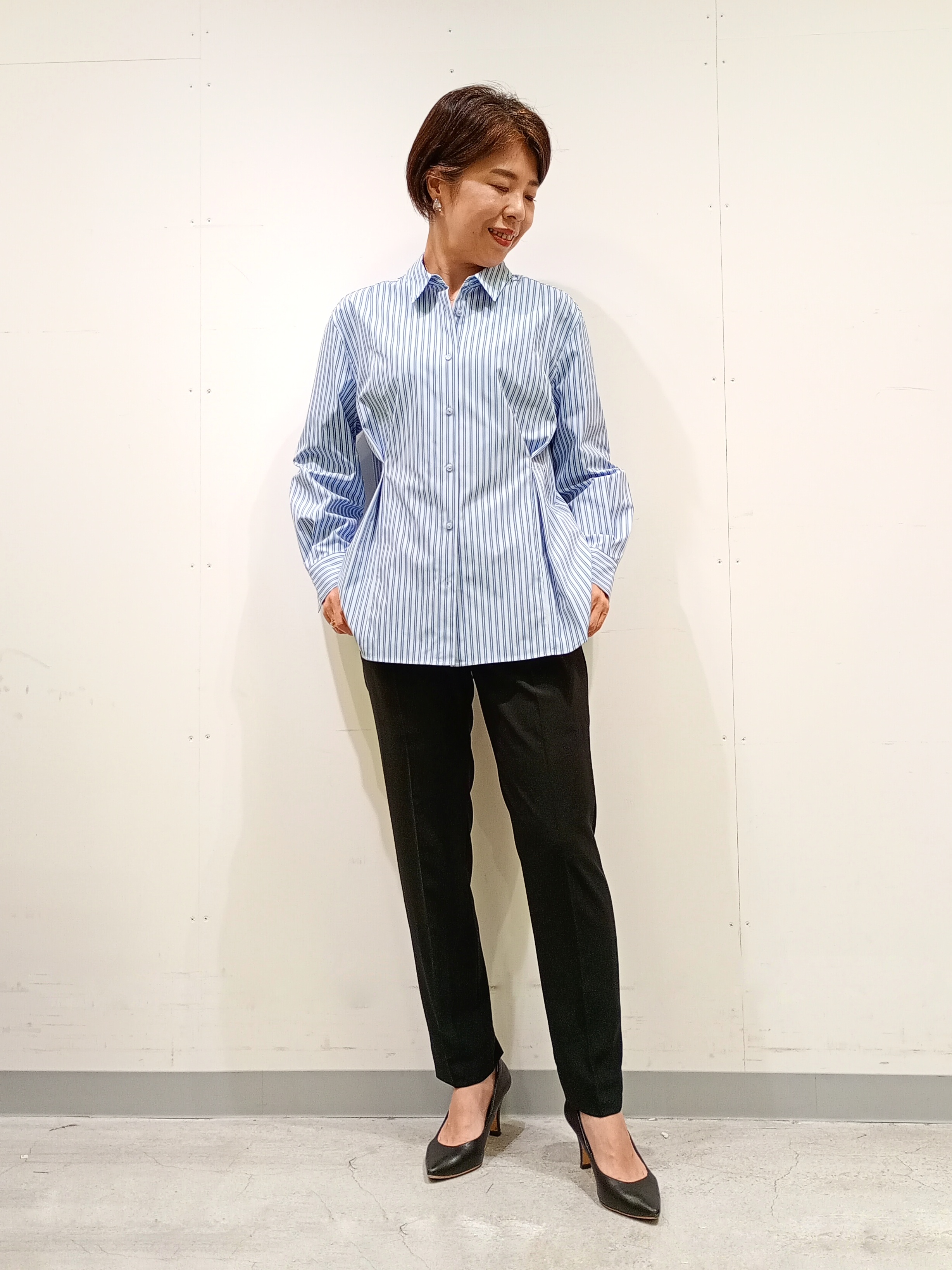 Kさんの「INDIVI｜【UV／接触冷感／高ストレッチ】フロントタックシャツ」を使ったコーディネート