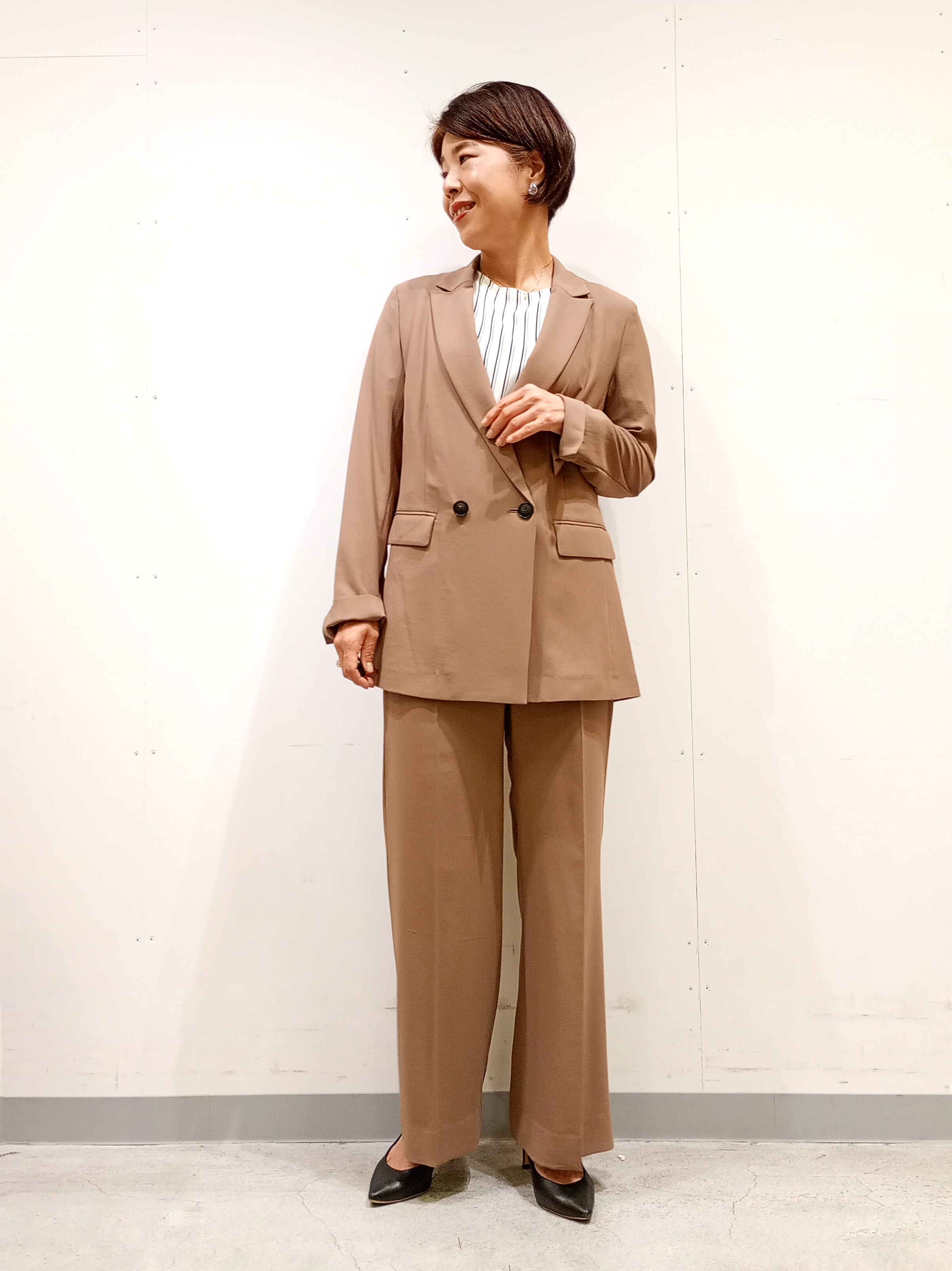 Kさんの「INDIVI｜【新作登場！着る日傘】 ダブルジャケット」を使ったコーディネート