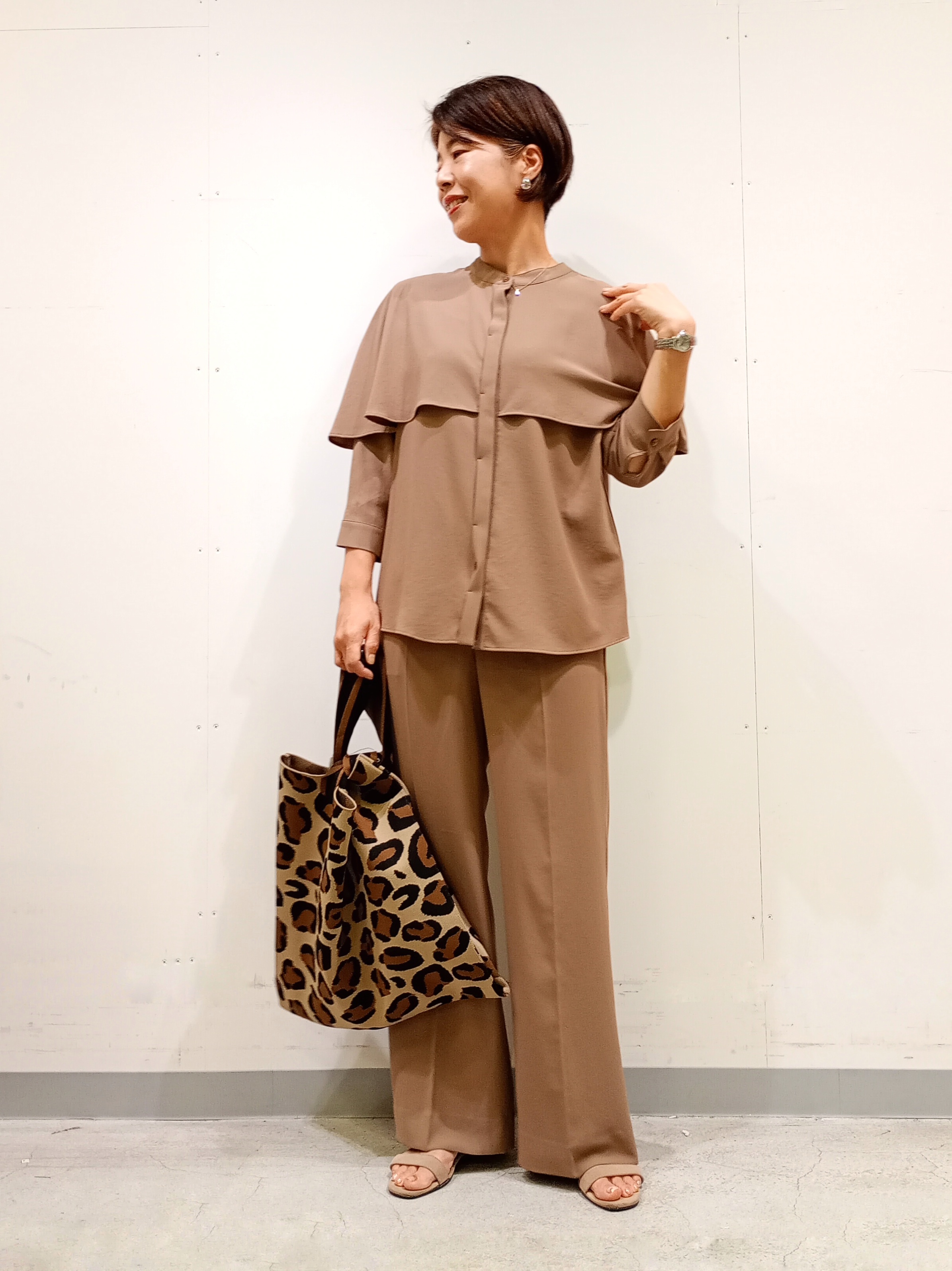 Kさんの「INDIVI｜【UVケア／接触冷感】ジョーゼットドルマンブラウス」を使ったコーディネート