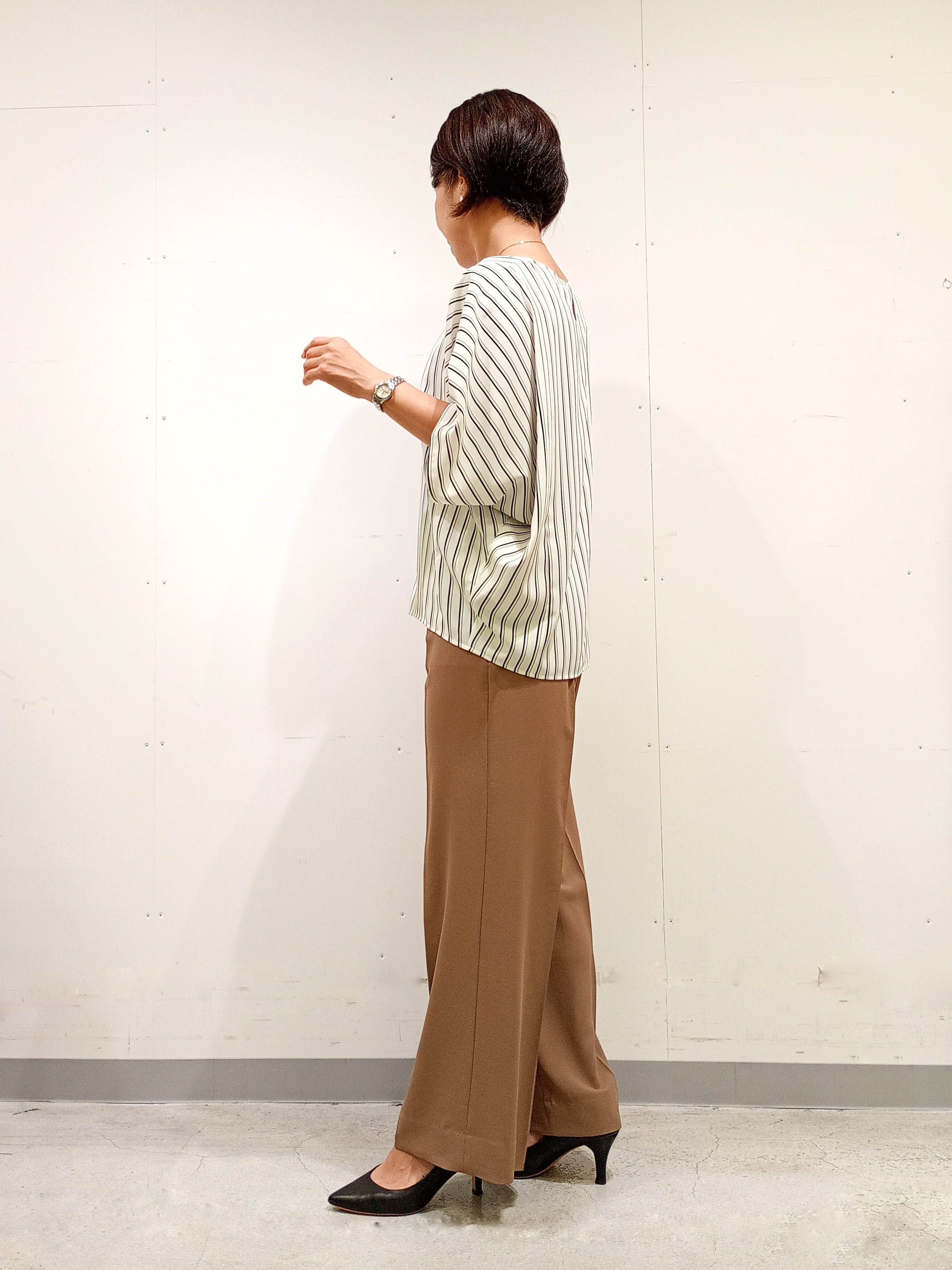 Kさんの「INDIVI｜【UVケア／接触冷感】ジョーゼットドルマンブラウス」を使ったコーディネート