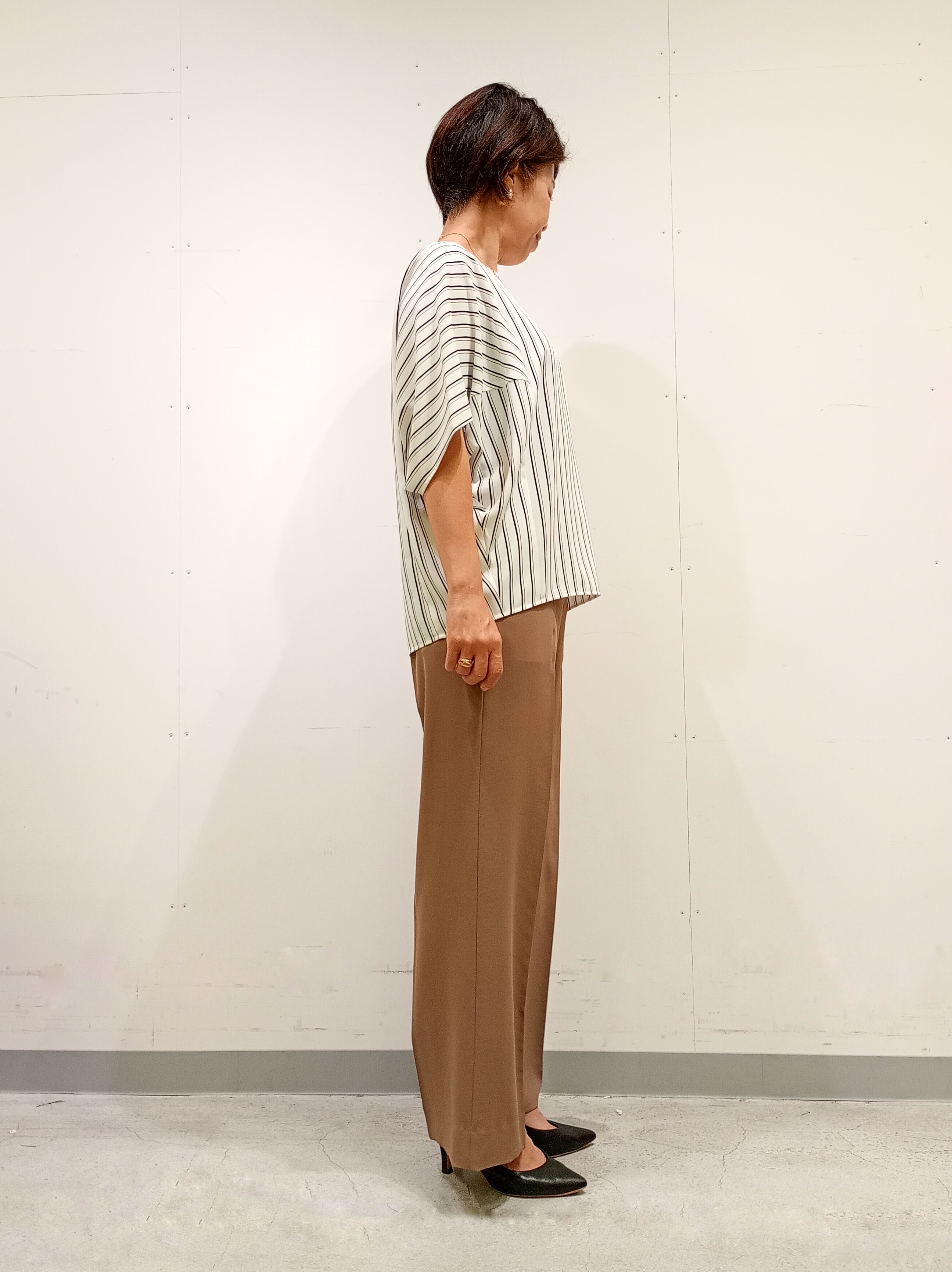 Kさんの「INDIVI｜【UVケア／接触冷感】ジョーゼットドルマンブラウス」を使ったコーディネート
