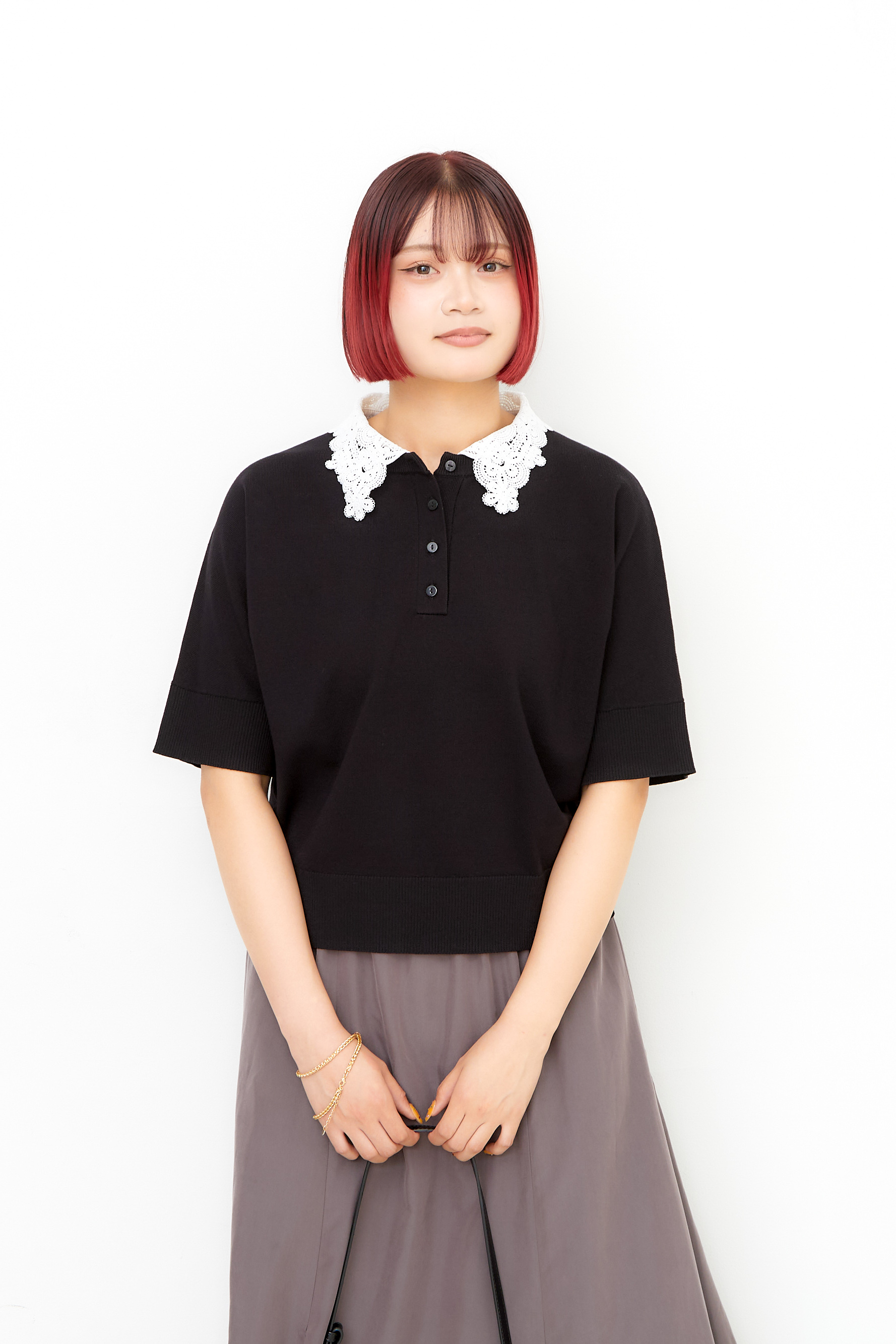ririkaさんの「OPAQUE.CLIP｜【接触冷感】サテンイージーフレアスカート《洗濯機OK》」を使ったコーディネート