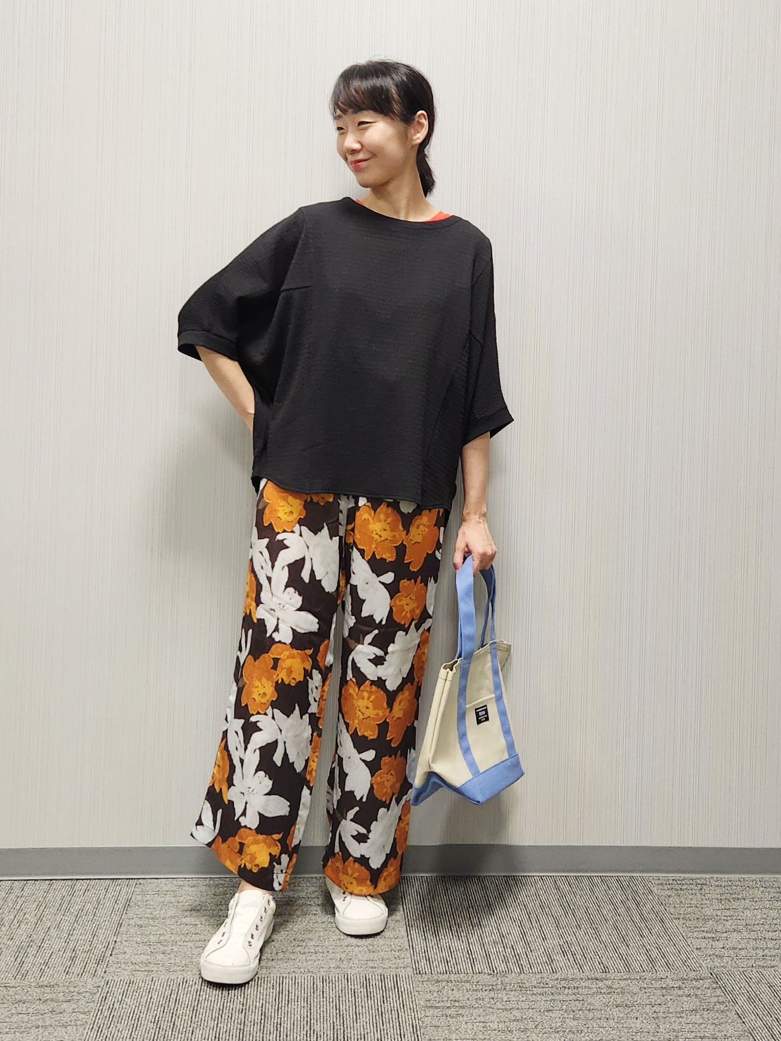 naraさんの「Dessin｜シュリンクジャージ カットソー」を使ったコーディネート