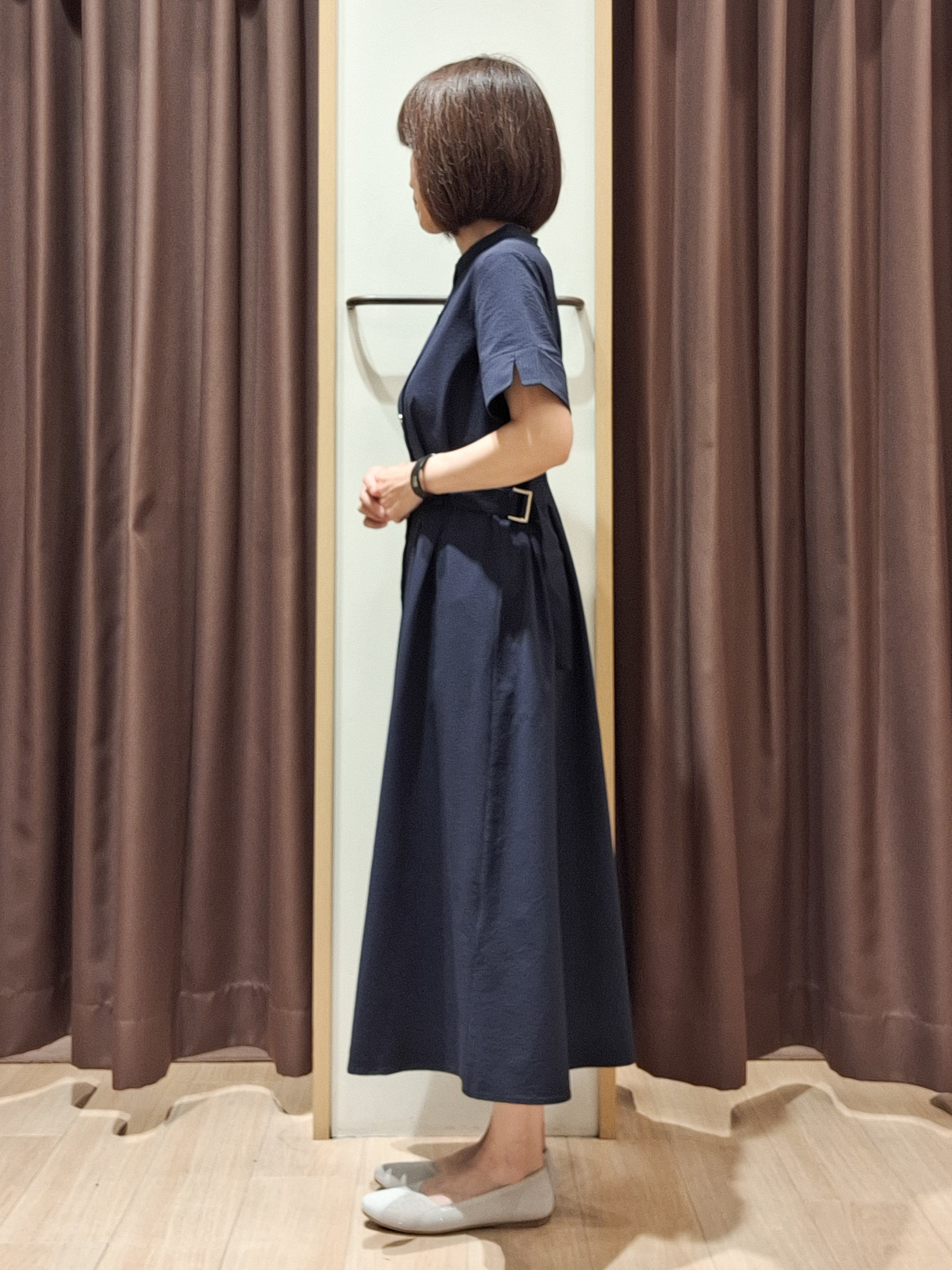 ウタさんの「grove｜【低身長さんも選べる着丈/UV・シワになりにくいetc】涼やかさも、きちんとも叶うワンピース」を使ったコーディネート