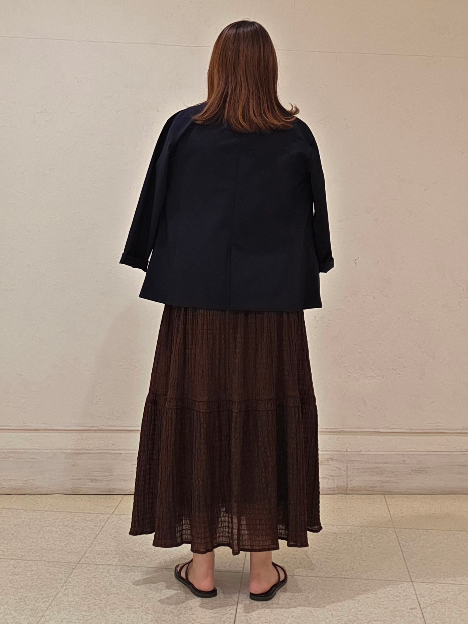yumiさんの「Reflect｜【接触冷感】ラインアート刺繍Tシャツ」を使ったコーディネート