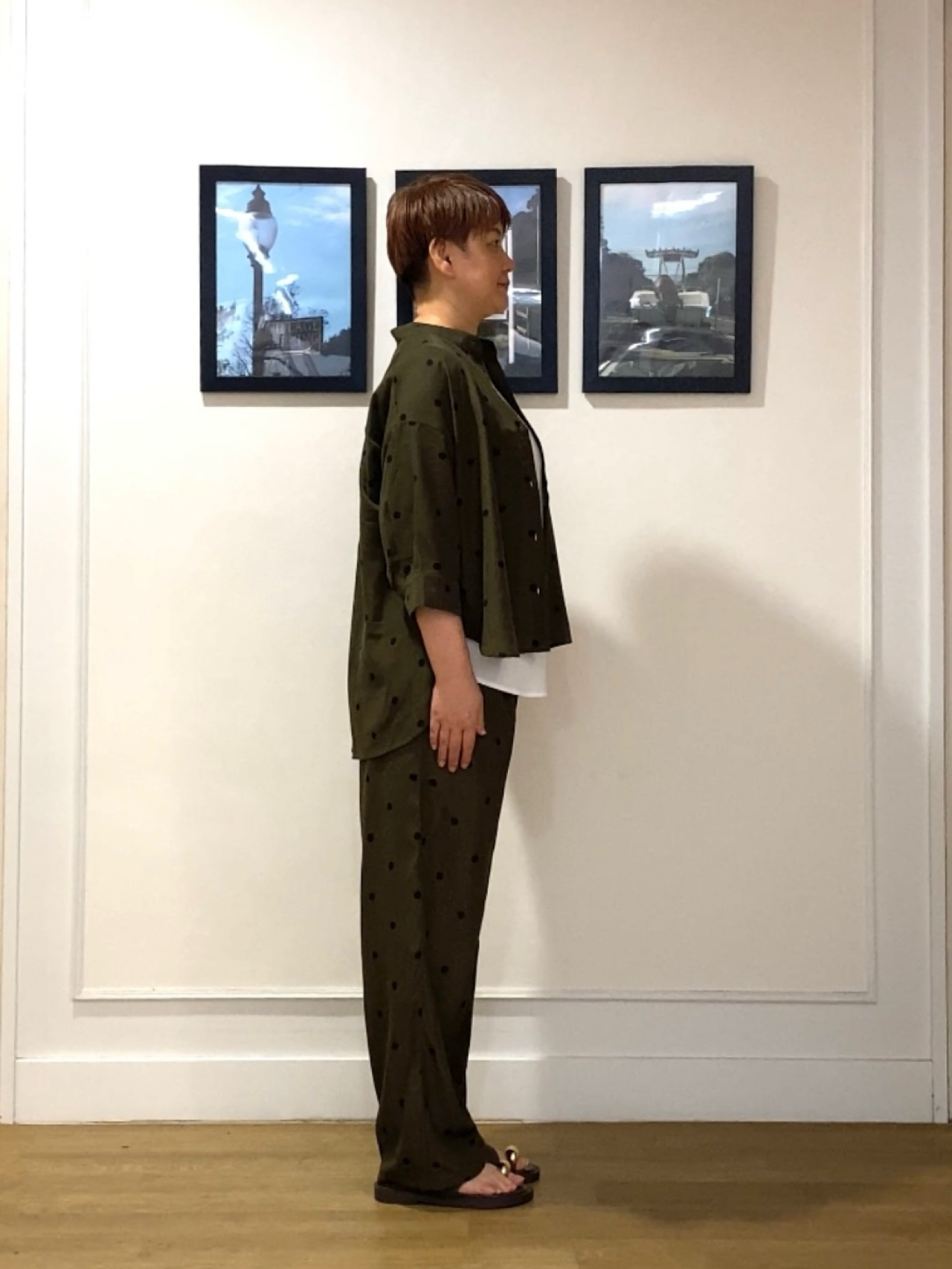Hiroさんの「Dessin｜【セットアップ可】ドットプリント ハーフスリーブシャツ」を使ったコーディネート