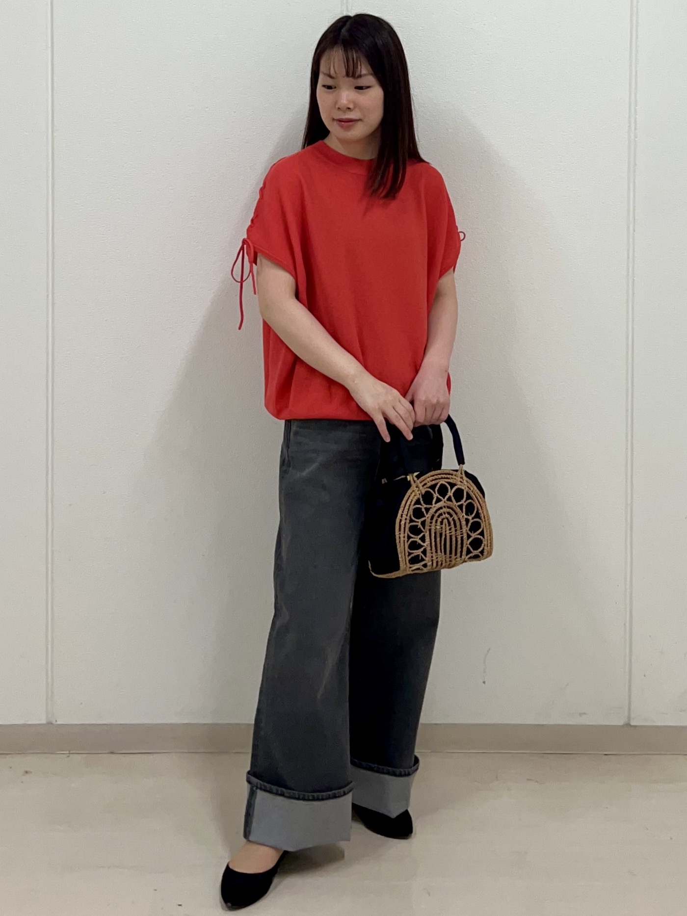 ゆうさんの「Reflect｜レースアップスリーブデザインニット」を使ったコーディネート
