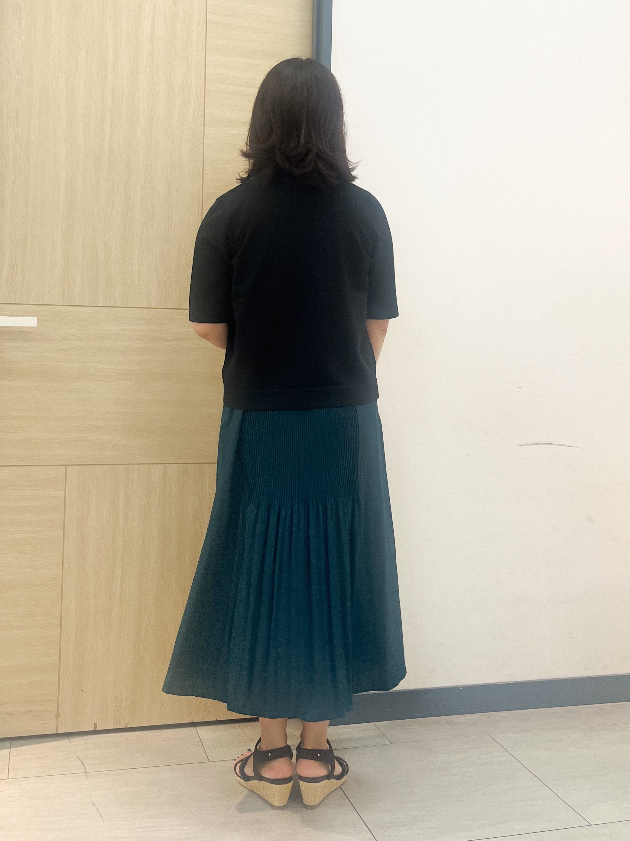 YOさんの「grove｜【低身長さんも選べる着丈・洗濯機◎】プリーツベルトワンピース」を使ったコーディネート