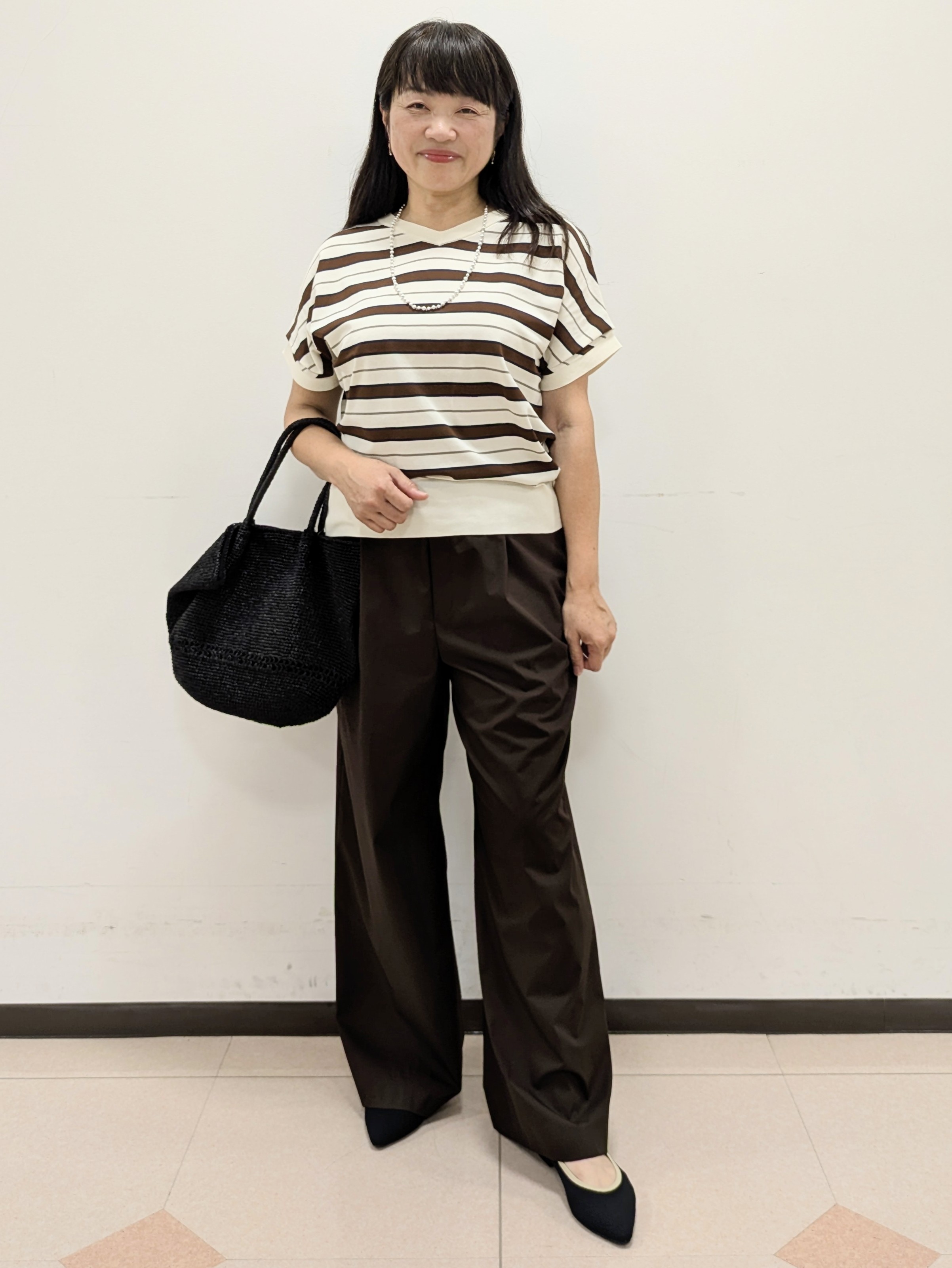 ともさんの「UNTITLED｜【肌に張り付かない/前後2WAY】ドライタッチコットンプルオーバー」を使ったコーディネート