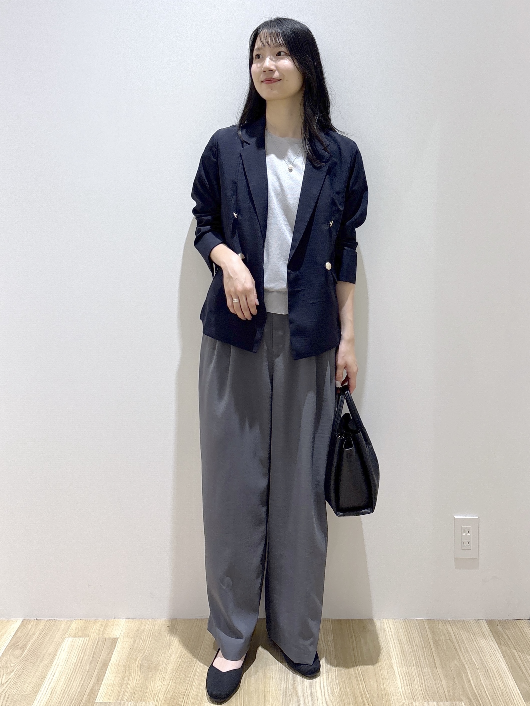 sachikoさんの「OPAQUE.CLIP｜《再入荷》ダブルブレストテーラードジャケット【接触冷感／吸水速乾／イージーアイロン／防シワ／洗濯機O」を使ったコーディネート