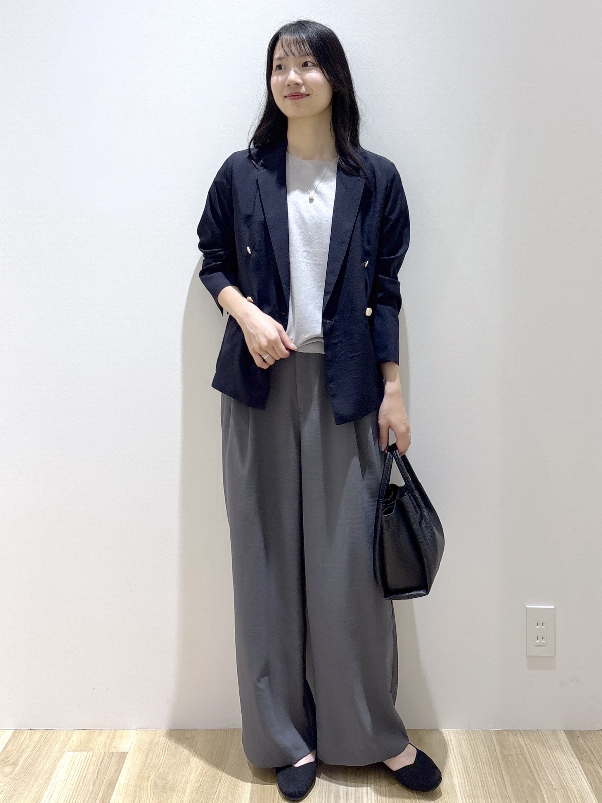sachikoさんの「OPAQUE.CLIP｜《再入荷》ダブルブレストテーラードジャケット【接触冷感／吸水速乾／イージーアイロン／防シワ／洗濯機O」を使ったコーディネート