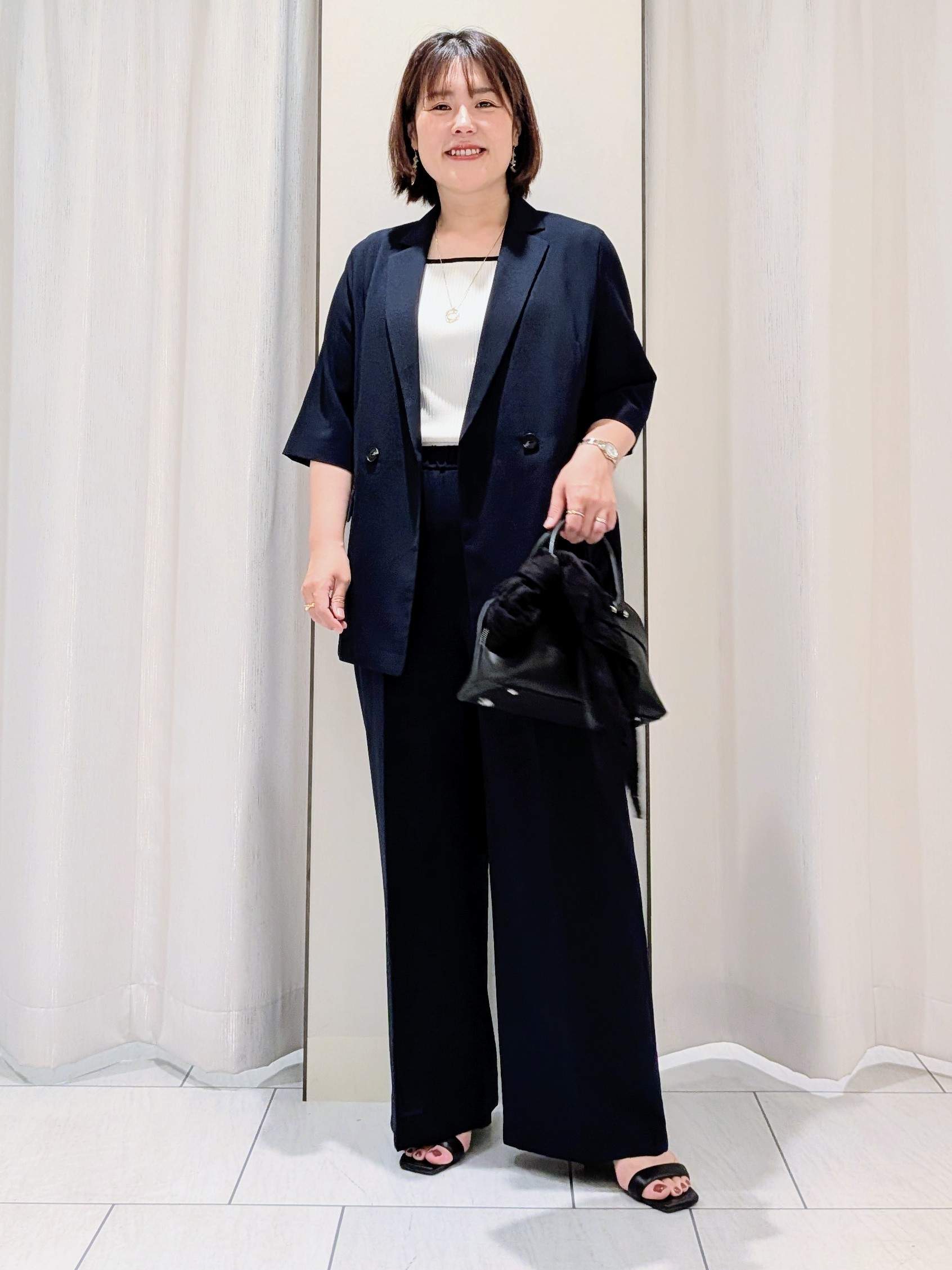 Onumaさんの「UNTITLED｜【セットアップ可/UVカット/通気性】エアリークール半袖ジャケット」を使ったコーディネート