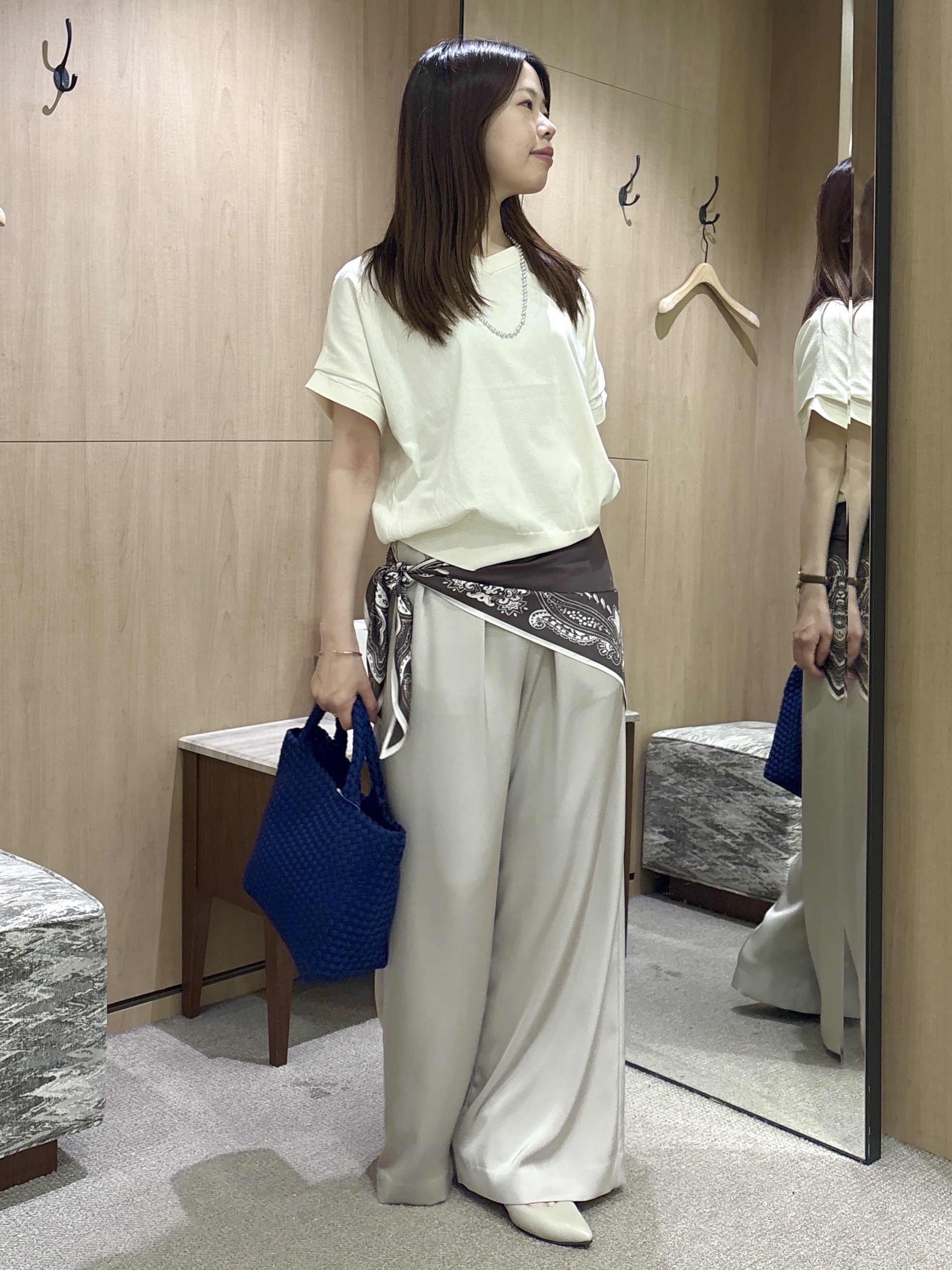 asamiさんの「UNTITLED｜【肌に張り付かない/前後2WAY】ドライタッチコットンプルオーバー」を使ったコーディネート