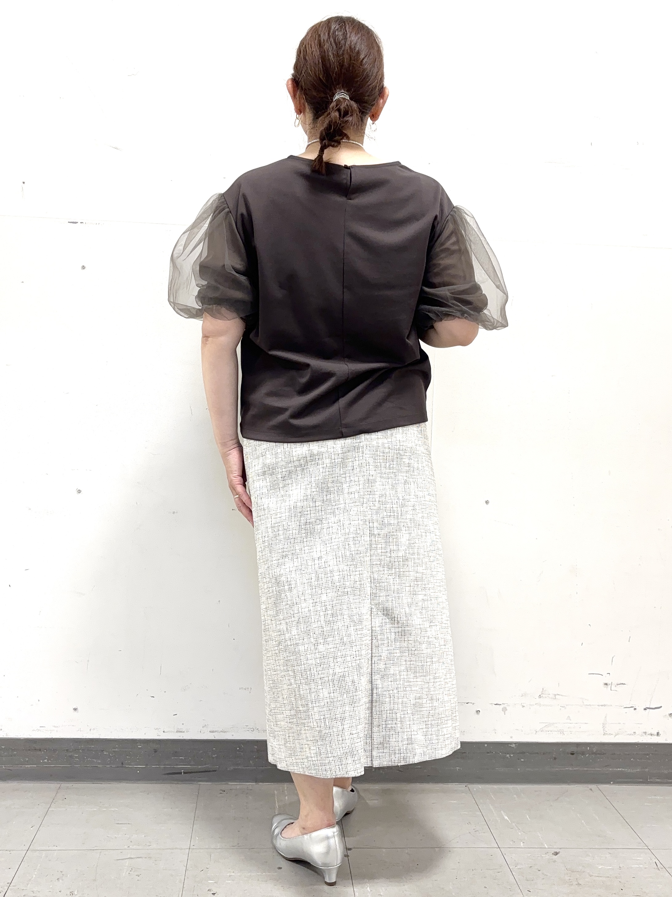 keiさんの「Reflect｜【UVカット／接触冷感／吸水速乾】チュールスリーブプルオーバー」を使ったコーディネート