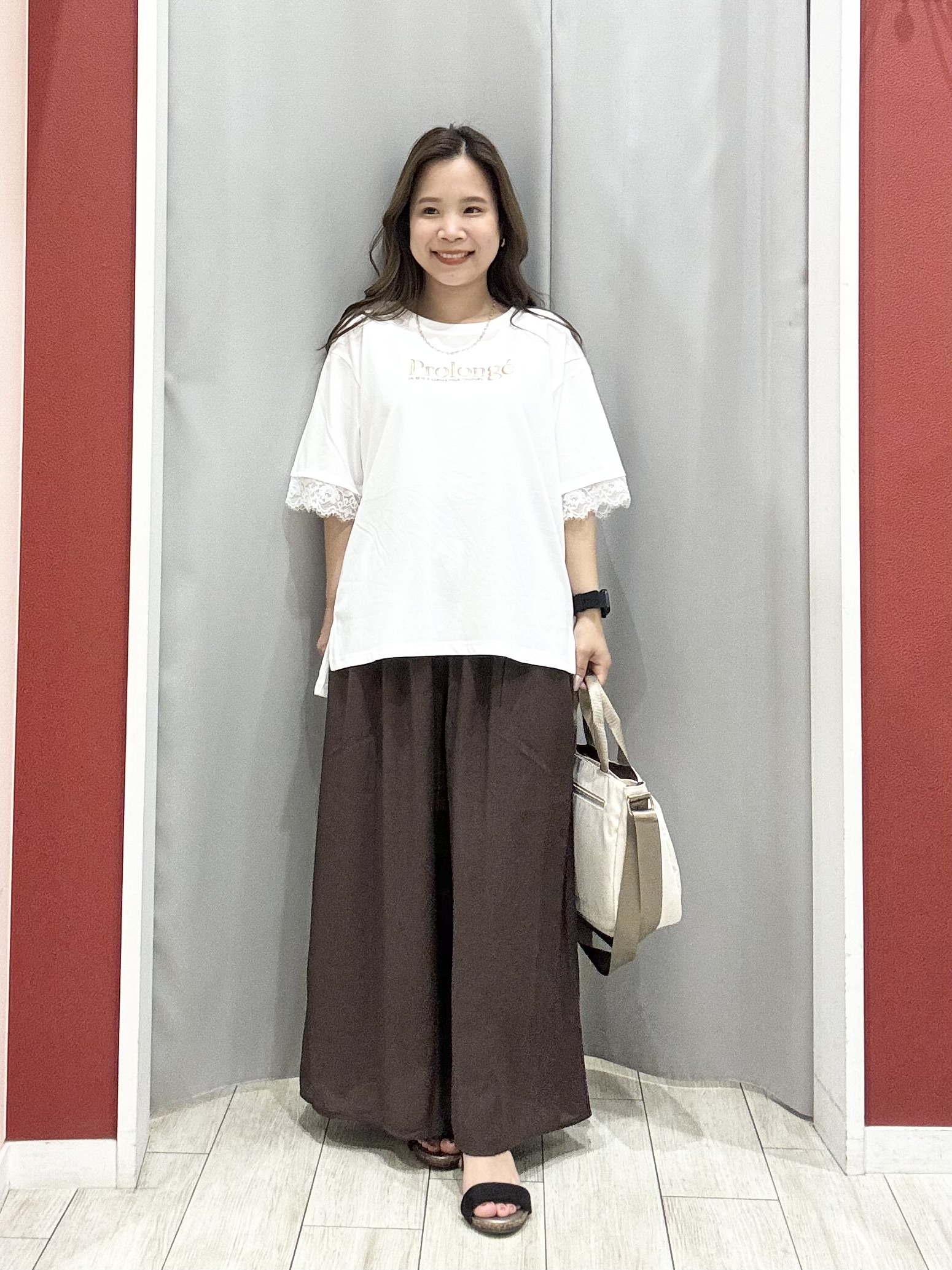 shioさんの「SHOO･LA･RUE｜【ひんやり/洗濯後しわになりにくい/S-LL】お顔も手の甲もしっかりカバー　日よけ・指穴付きUVパー」を使ったコーディネート