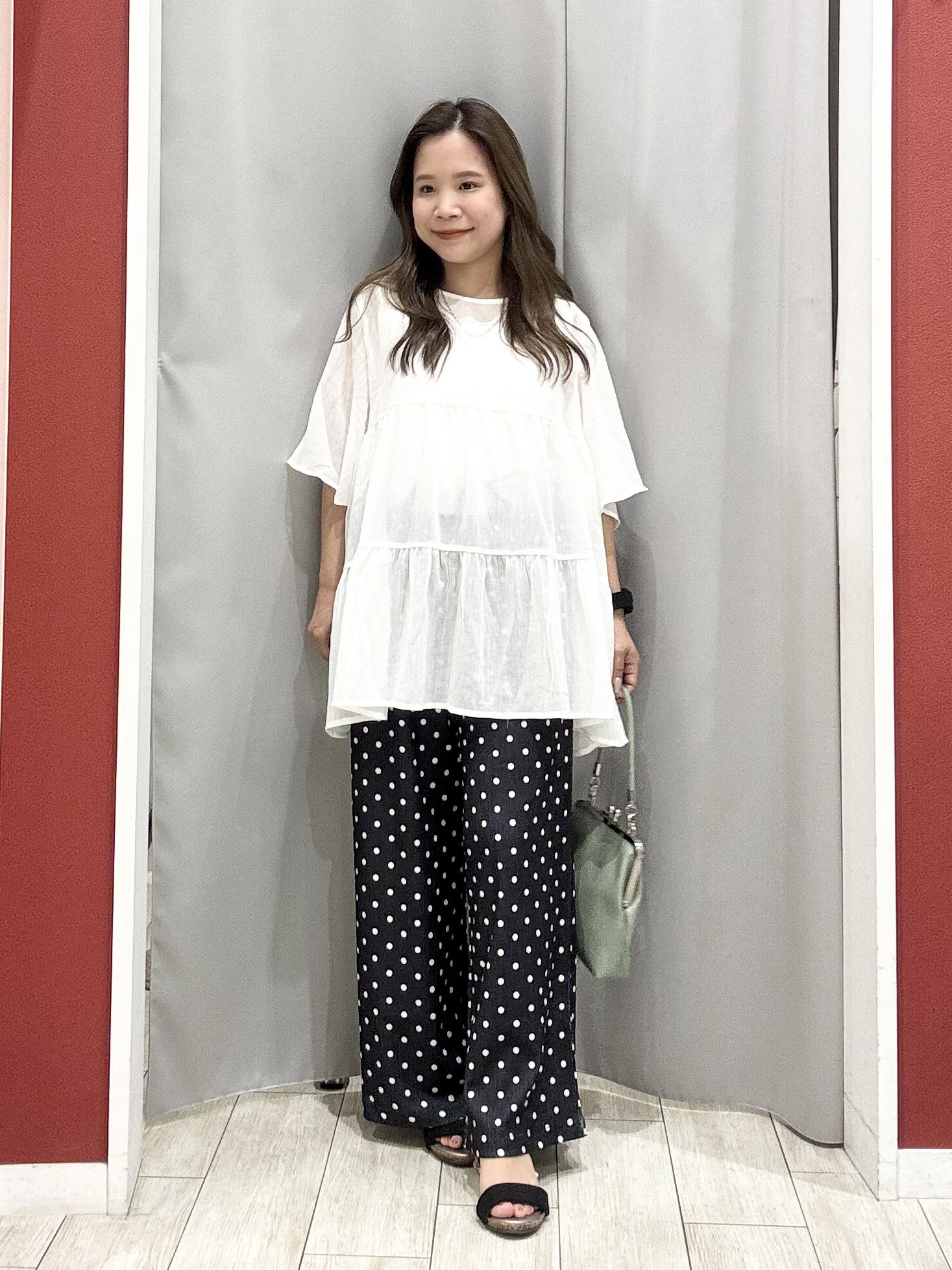 shioさんの「SHOO･LA･RUE｜ワッシャーティアードブラウス」を使ったコーディネート