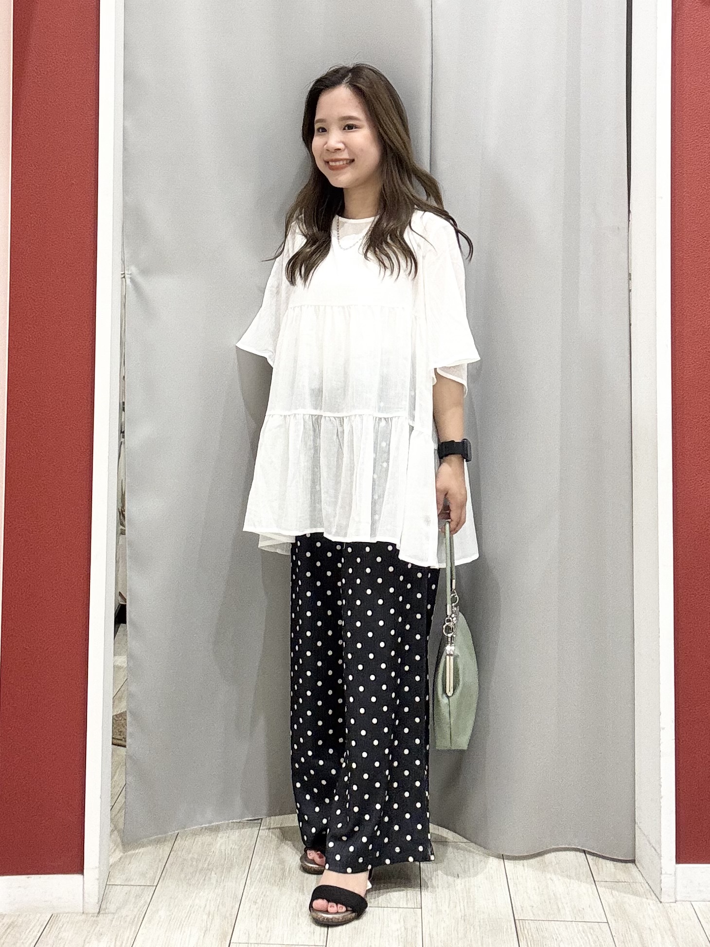 shioさんの「SHOO･LA･RUE｜ワッシャーティアードブラウス」を使ったコーディネート