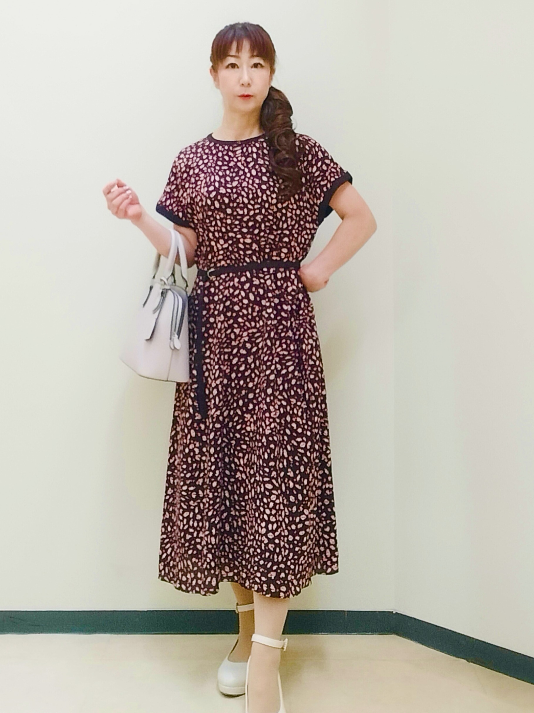 花さんの「Reflect｜【手洗い可】変形レオパード柄ワンピース」を使ったコーディネート